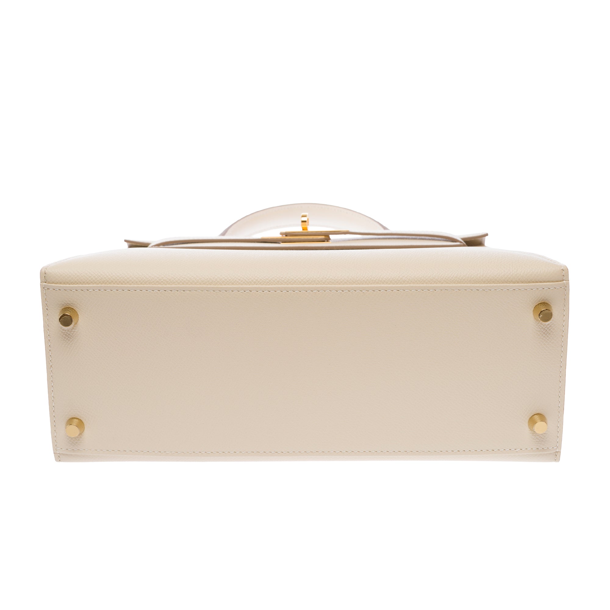 Sac HERMES Kelly 28 en Cuir Blanc - 103686