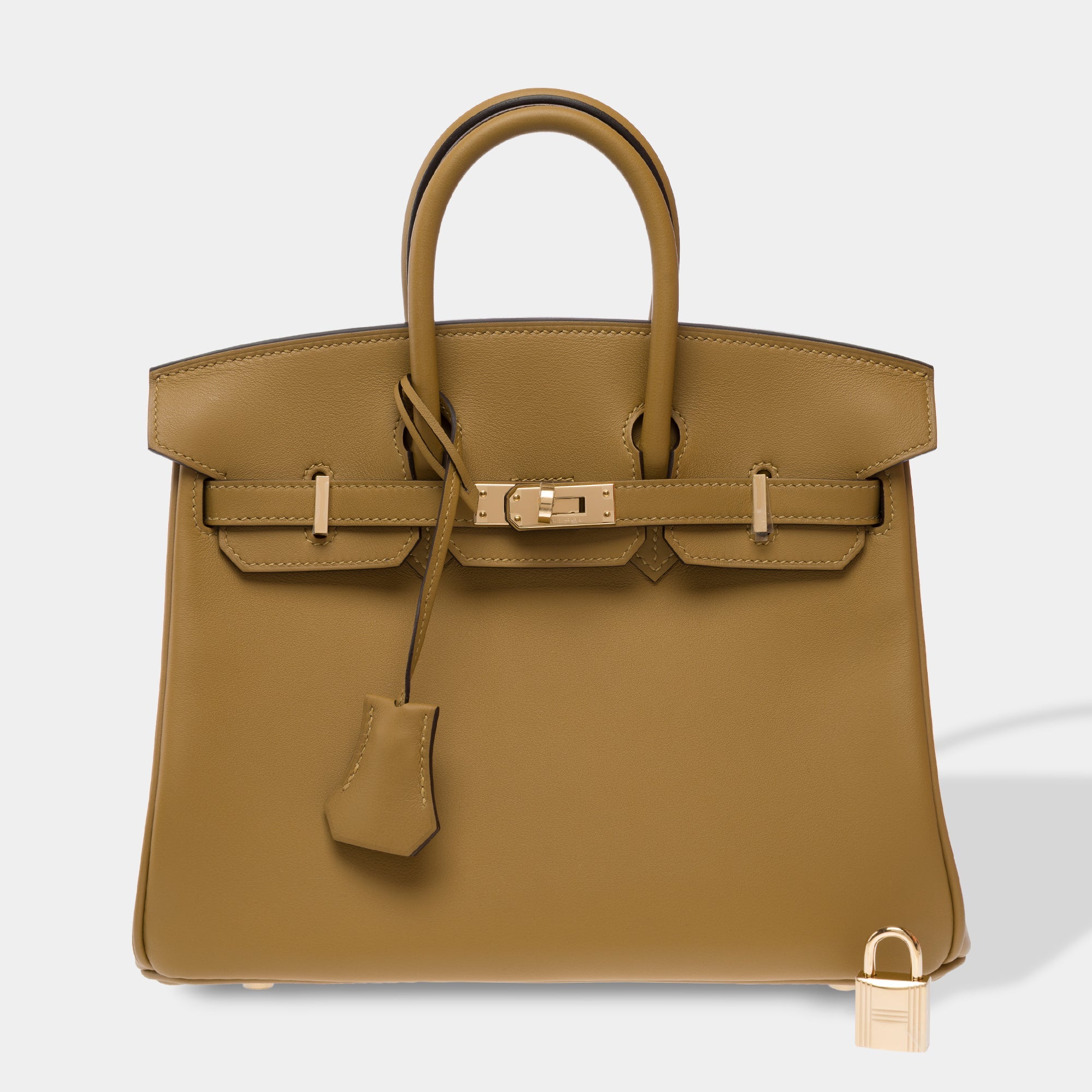Sac HERMES Birkin 25 en Cuir Beige - 103683