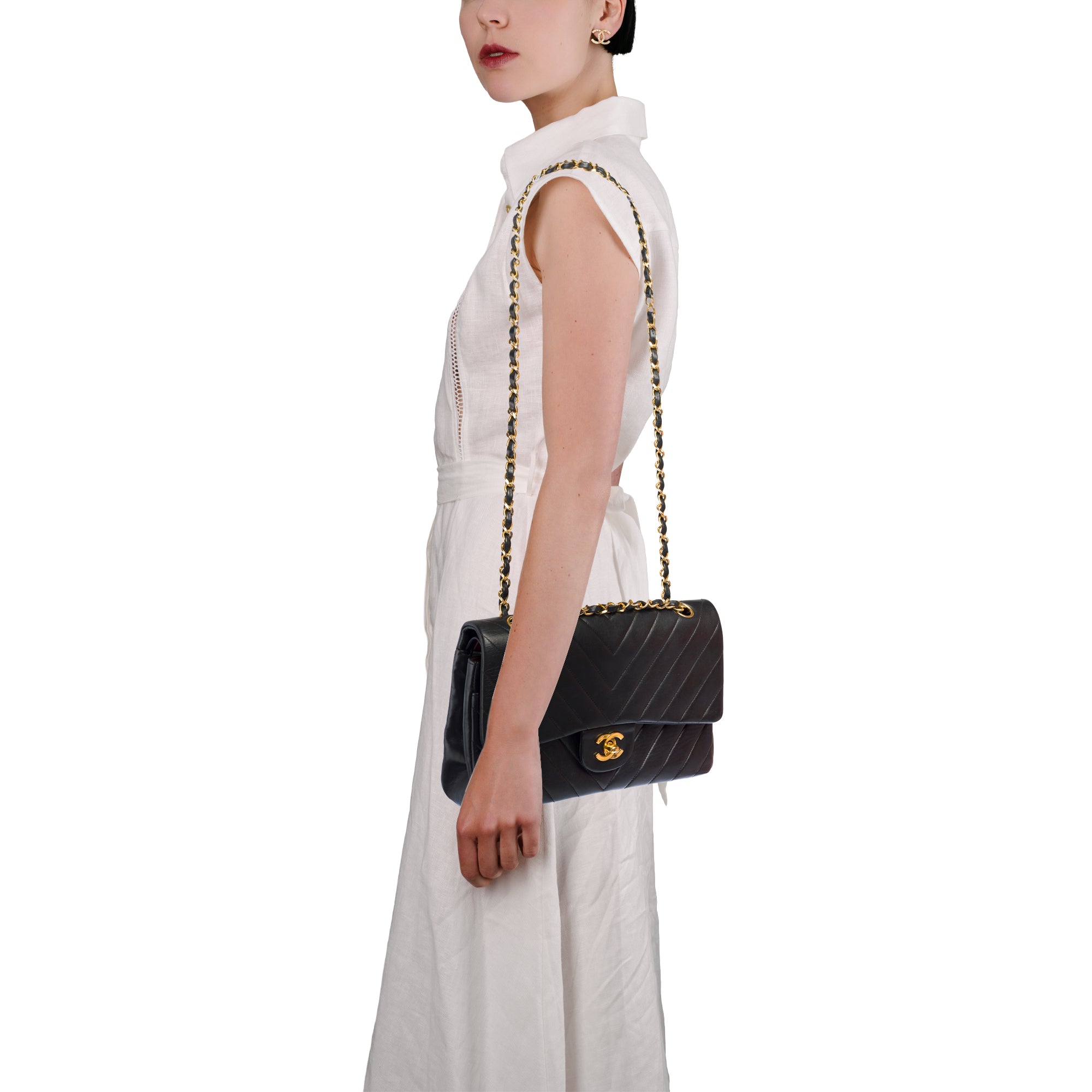 Sac CHANEL Timeless/Classique en Cuir Noir - 103687