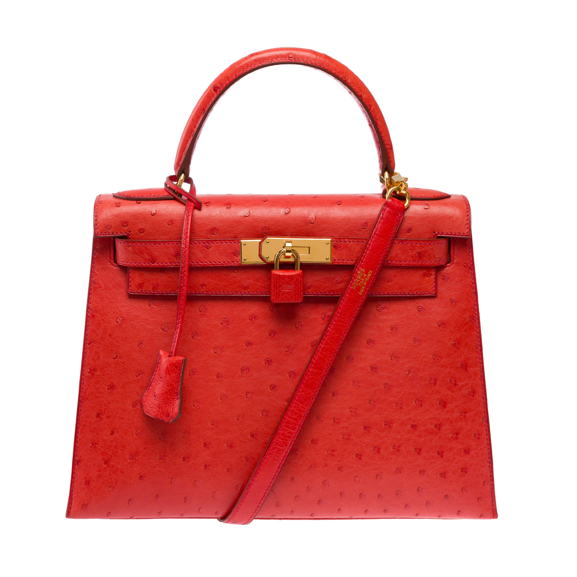 Sac HERMES Kelly 28 en Cuirs exotiques Rouge - 103691