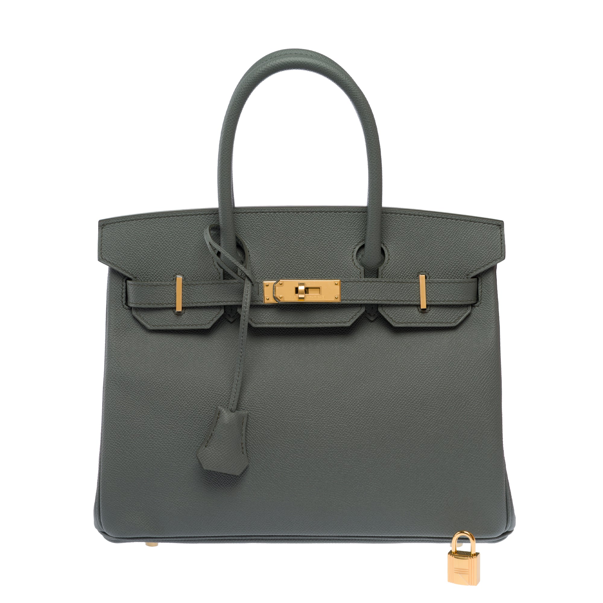Sac HERMES Birkin 30 en Cuir Vert - 103692