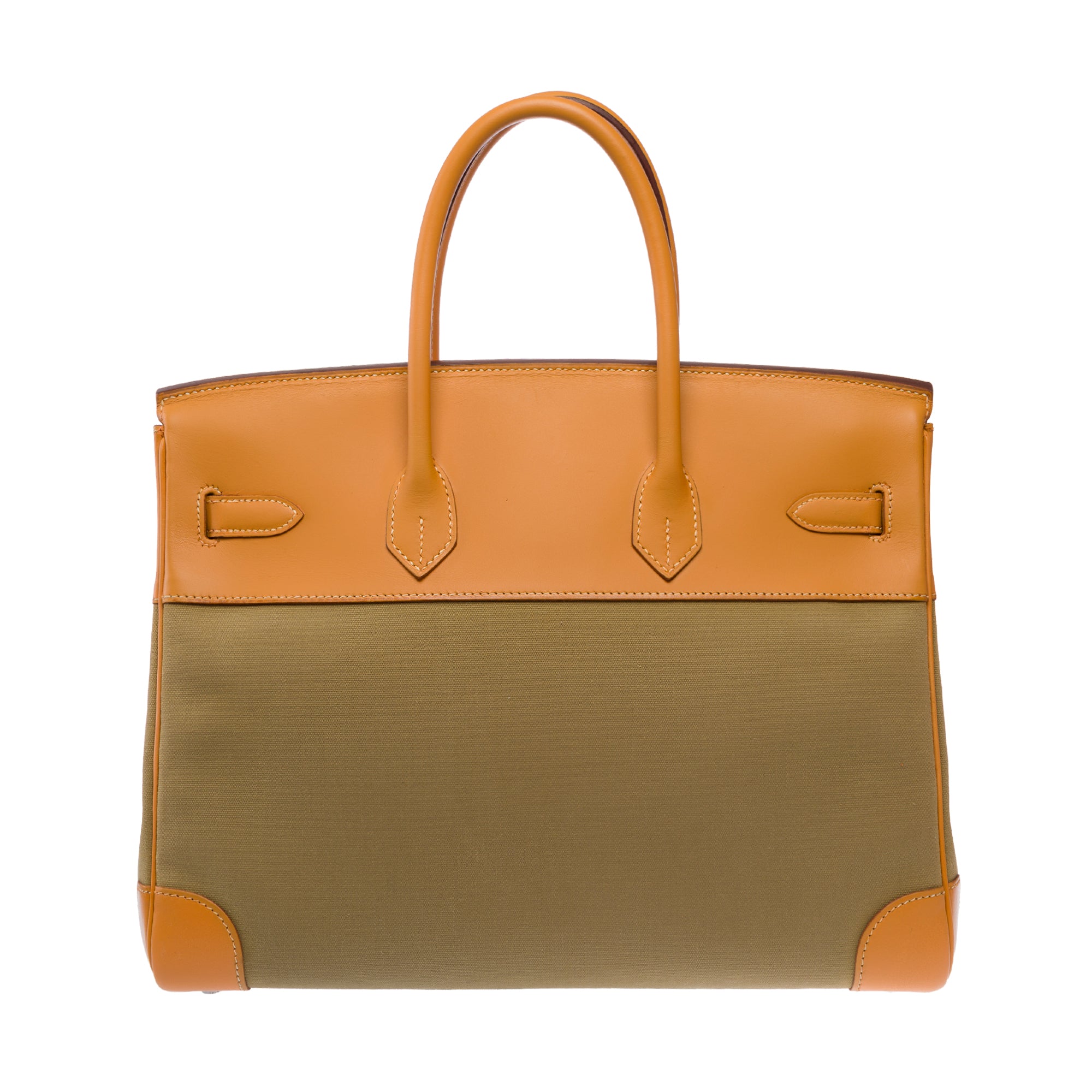 Sac HERMES Birkin 35 en Toile Vert - 103699