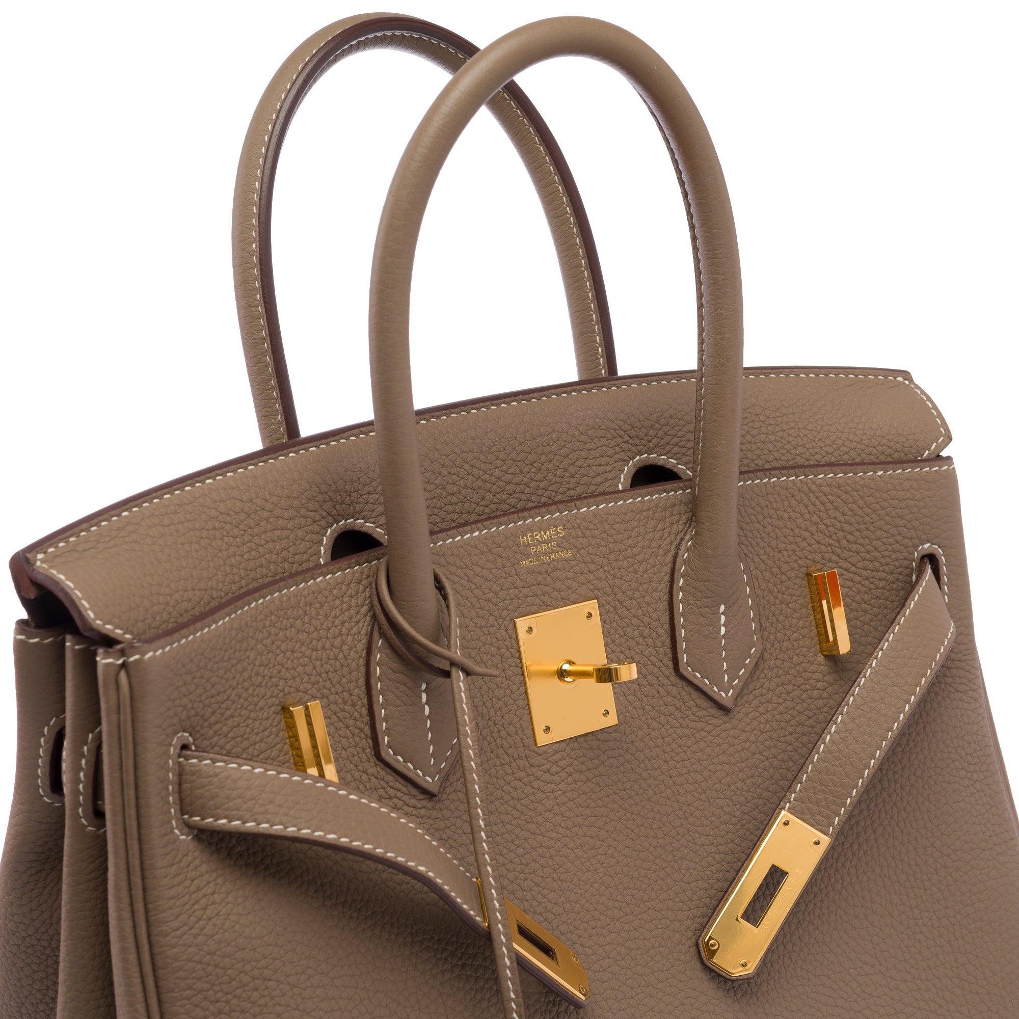 Sac HERMES Birkin 30 en Cuir Gris - 103700