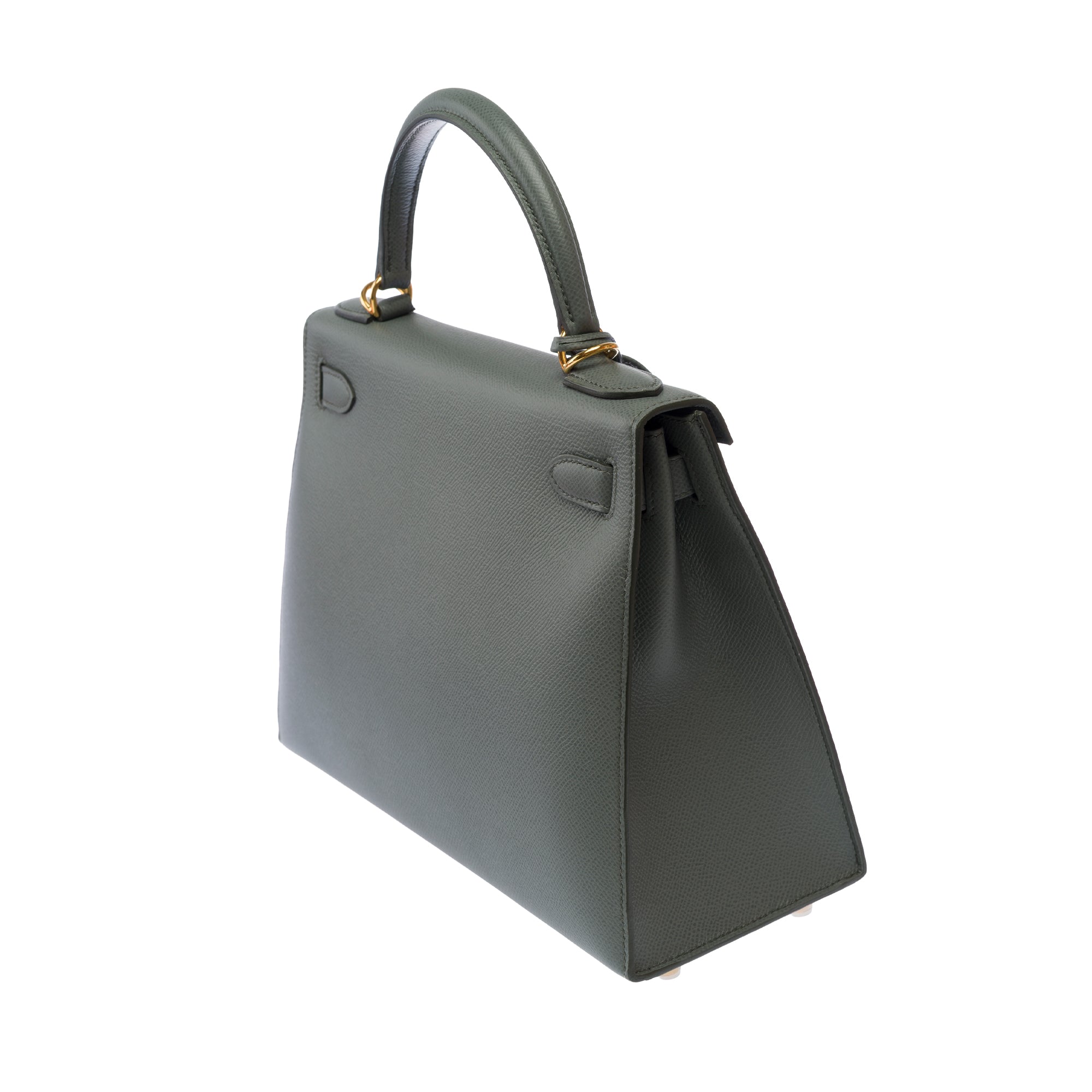 Sac HERMES Kelly 28 en Cuir Vert - 103701