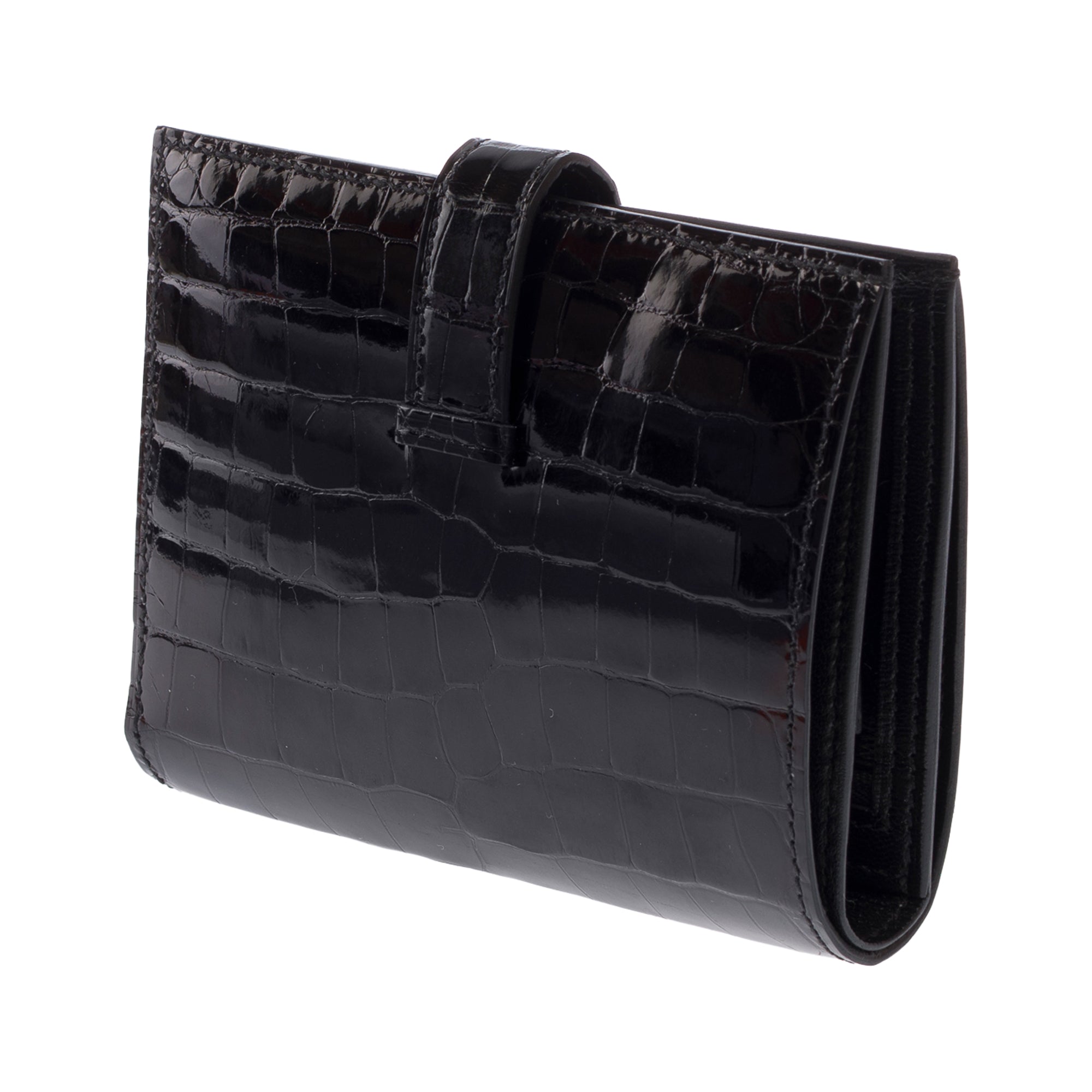 Accessoire HERMES Bearn en Cuirs exotiques Noir - 103690