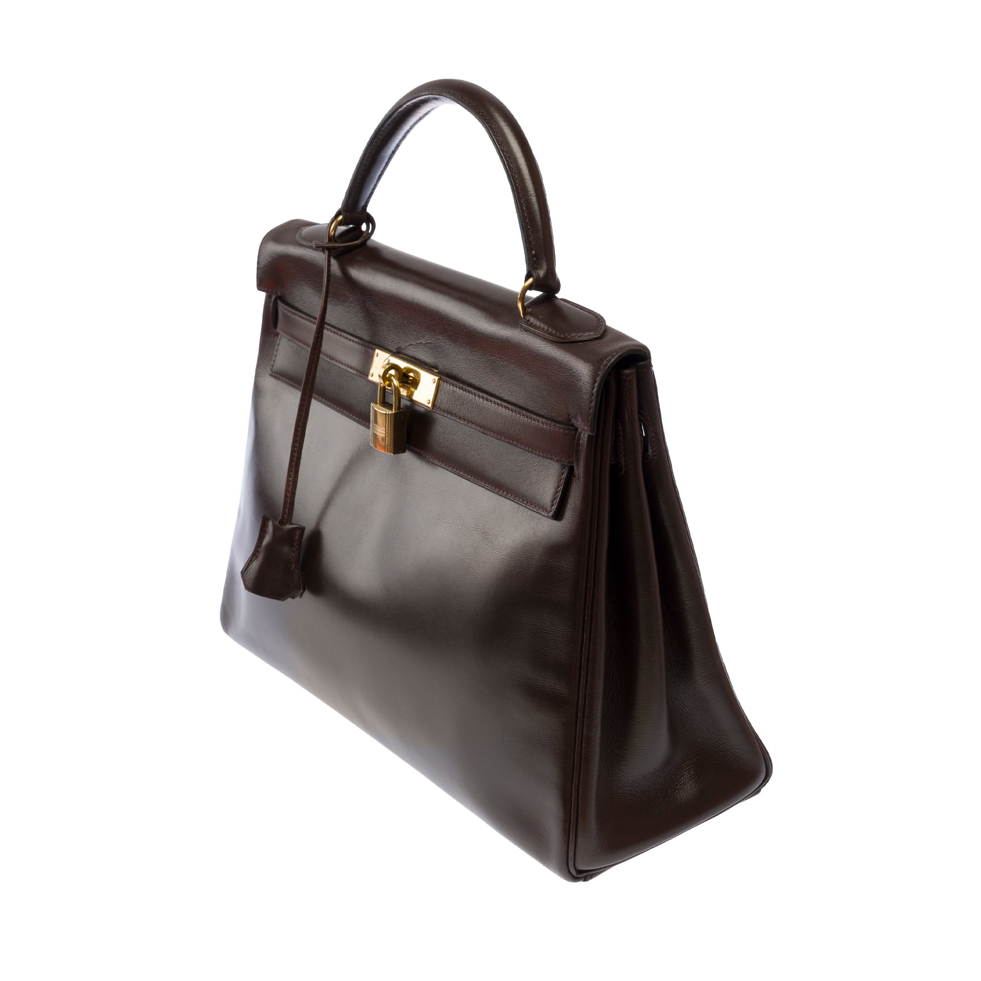 Sac HERMES Kelly 32 en Cuir Marron - 103605