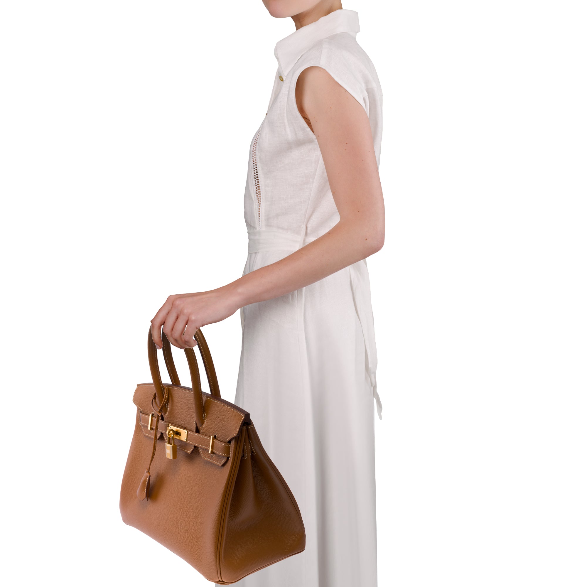 Sac HERMES Birkin 30 en Cuir Doré - 103711
