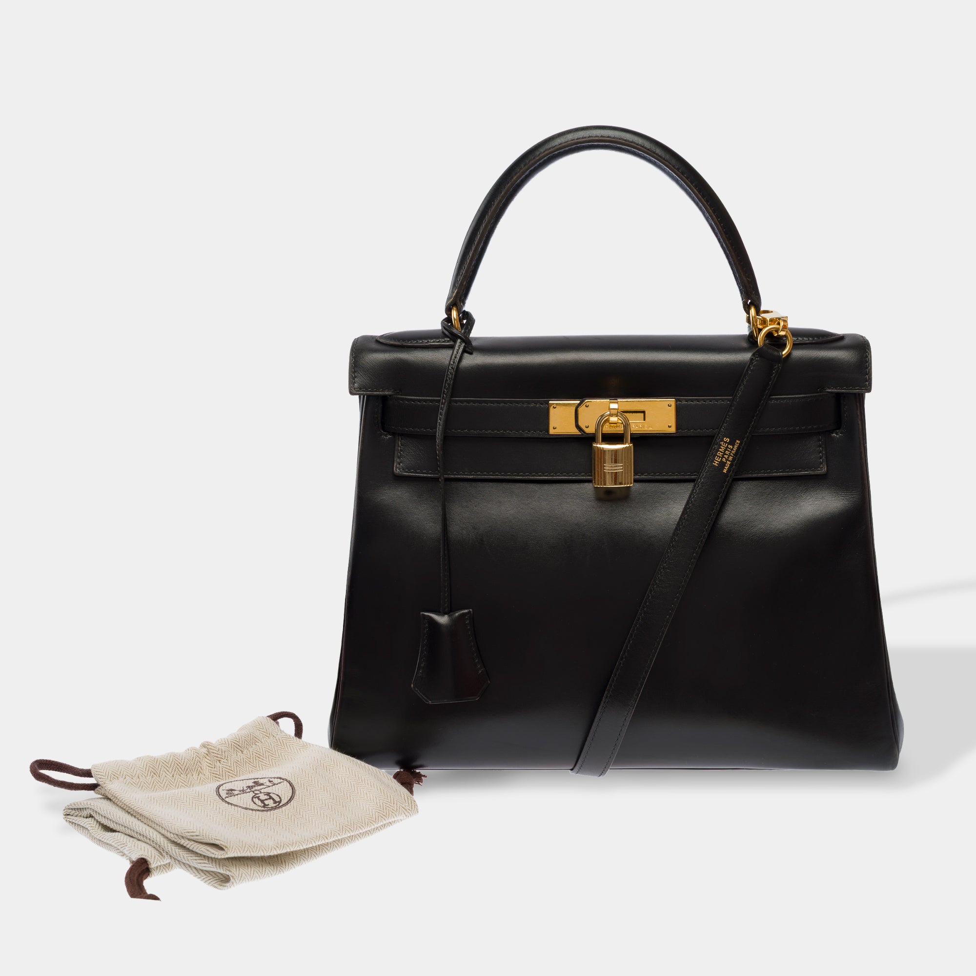 Sac HERMES Kelly 25 en Cuir Noir - 103709