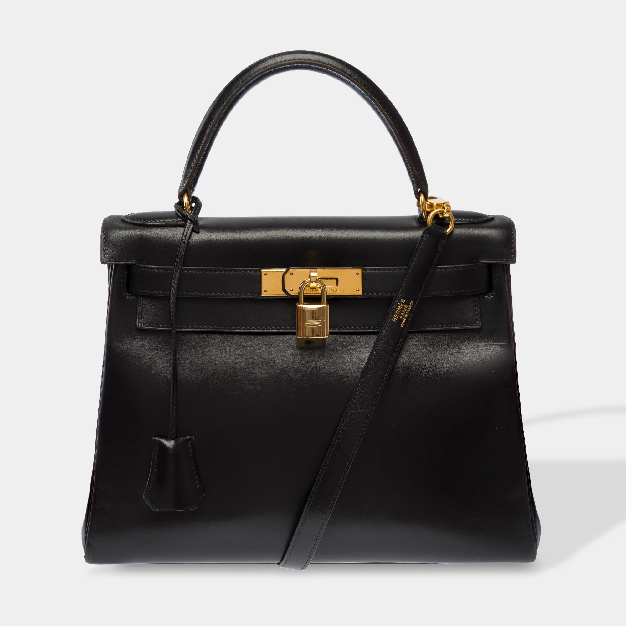 Sac HERMES Kelly 25 en Cuir Noir - 103709