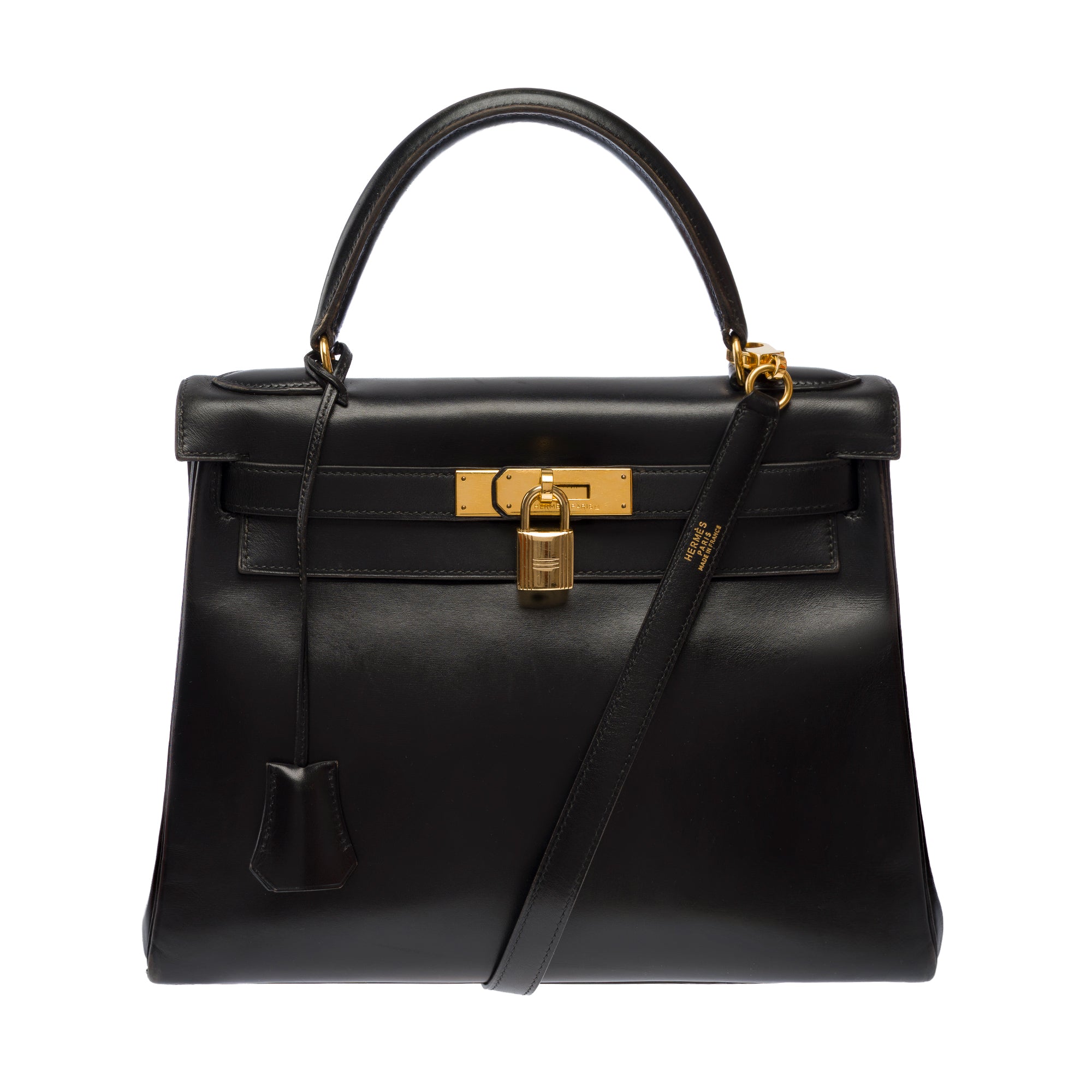 Sac HERMES Kelly 25 en Cuir Noir - 103709