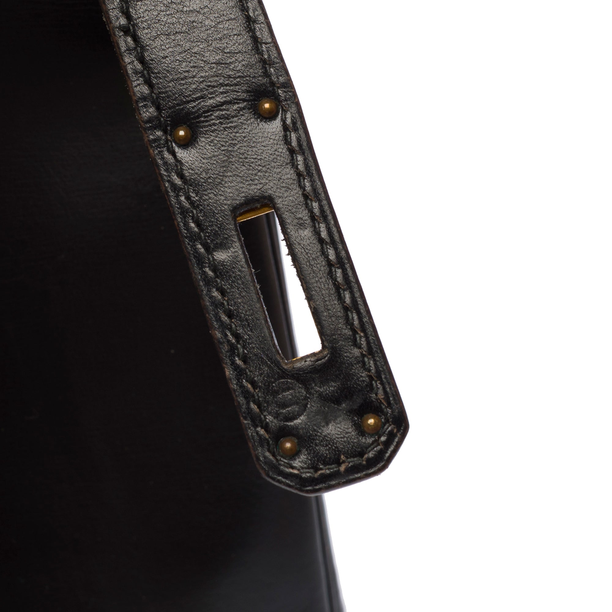 Sac HERMES Kelly 25 en Cuir Noir - 103709