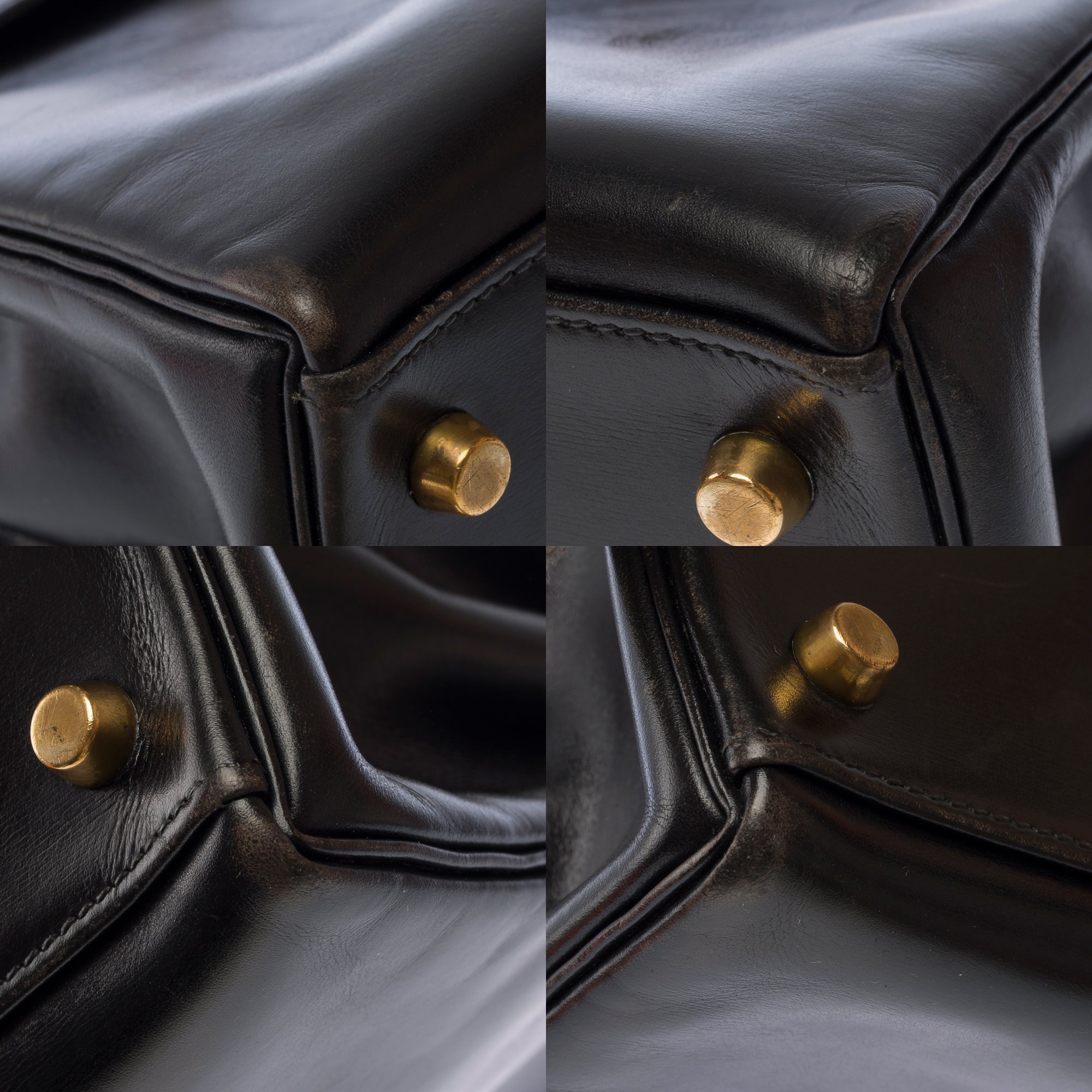 Sac HERMES Kelly 25 en Cuir Noir - 103709