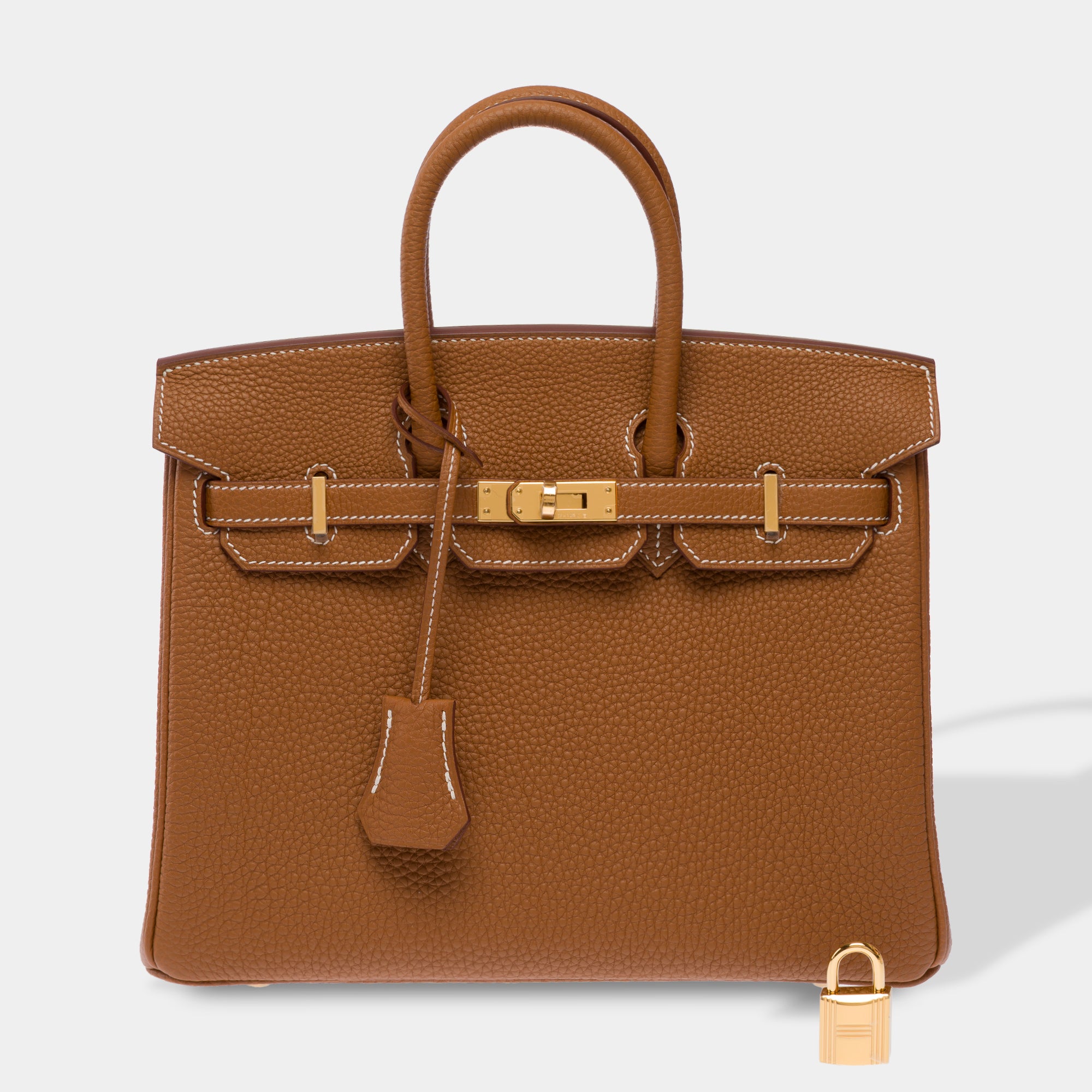 Sac HERMES Birkin 25 en Cuir Doré - 103704