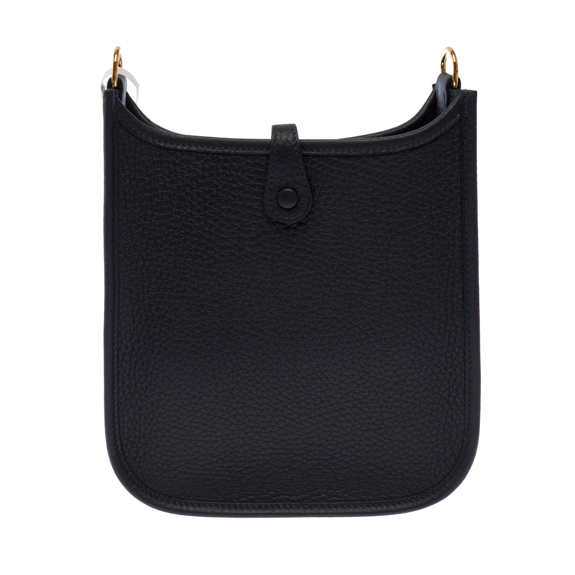 Sac HERMES Mini Evelyne en Cuir Bleu Marine - 103712