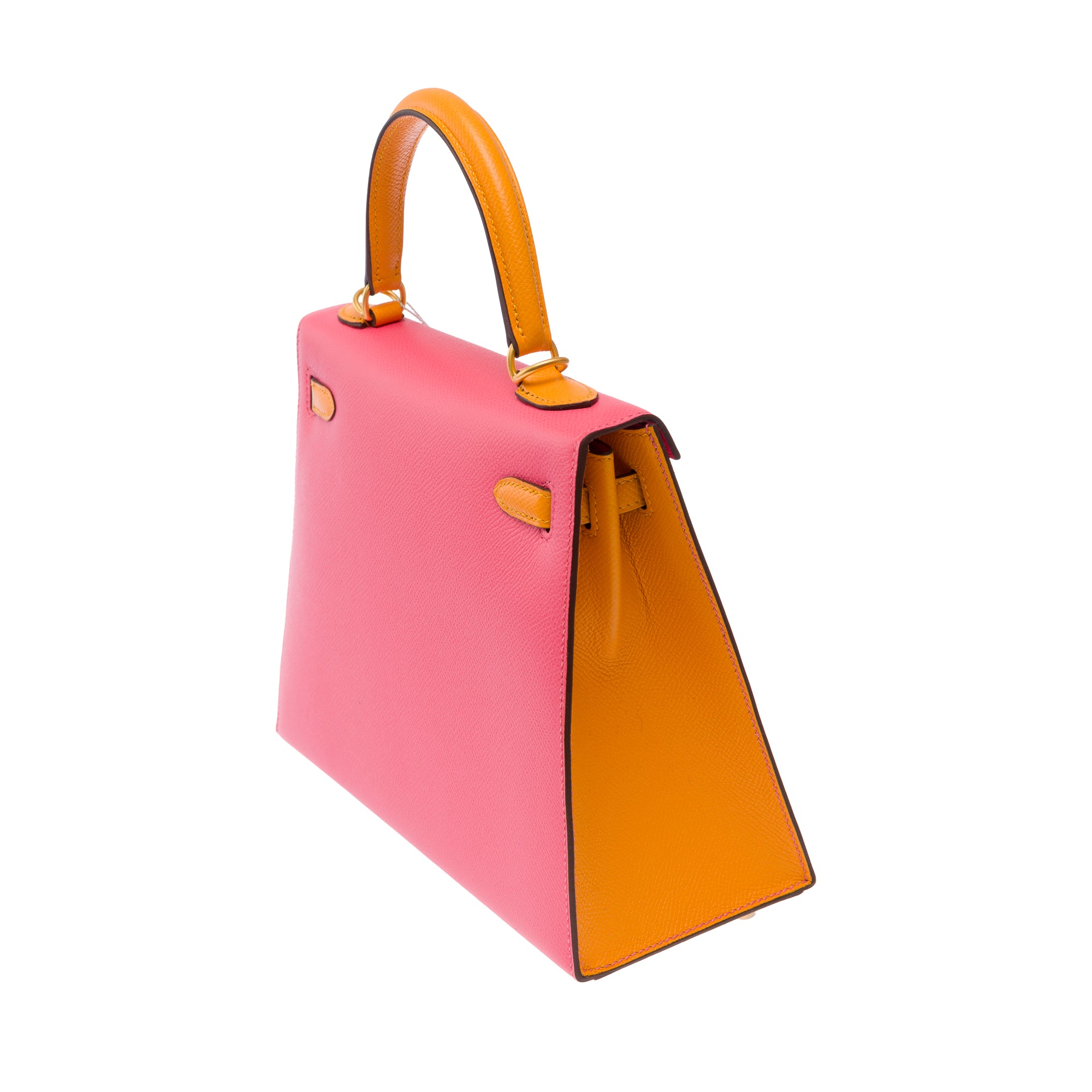 Sac HERMES Kelly 25 en Cuir Rose - 103713