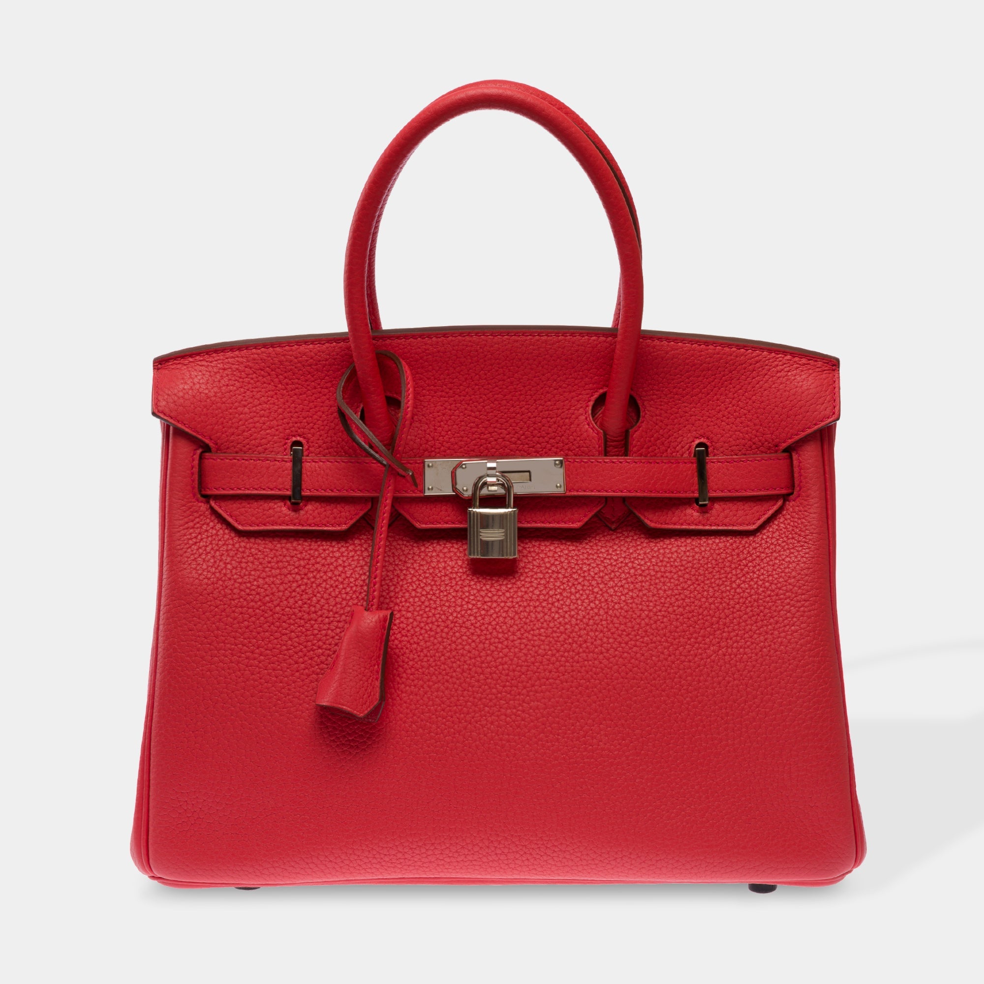 Sac HERMES Birkin 30 en Cuir Rouge - 103708