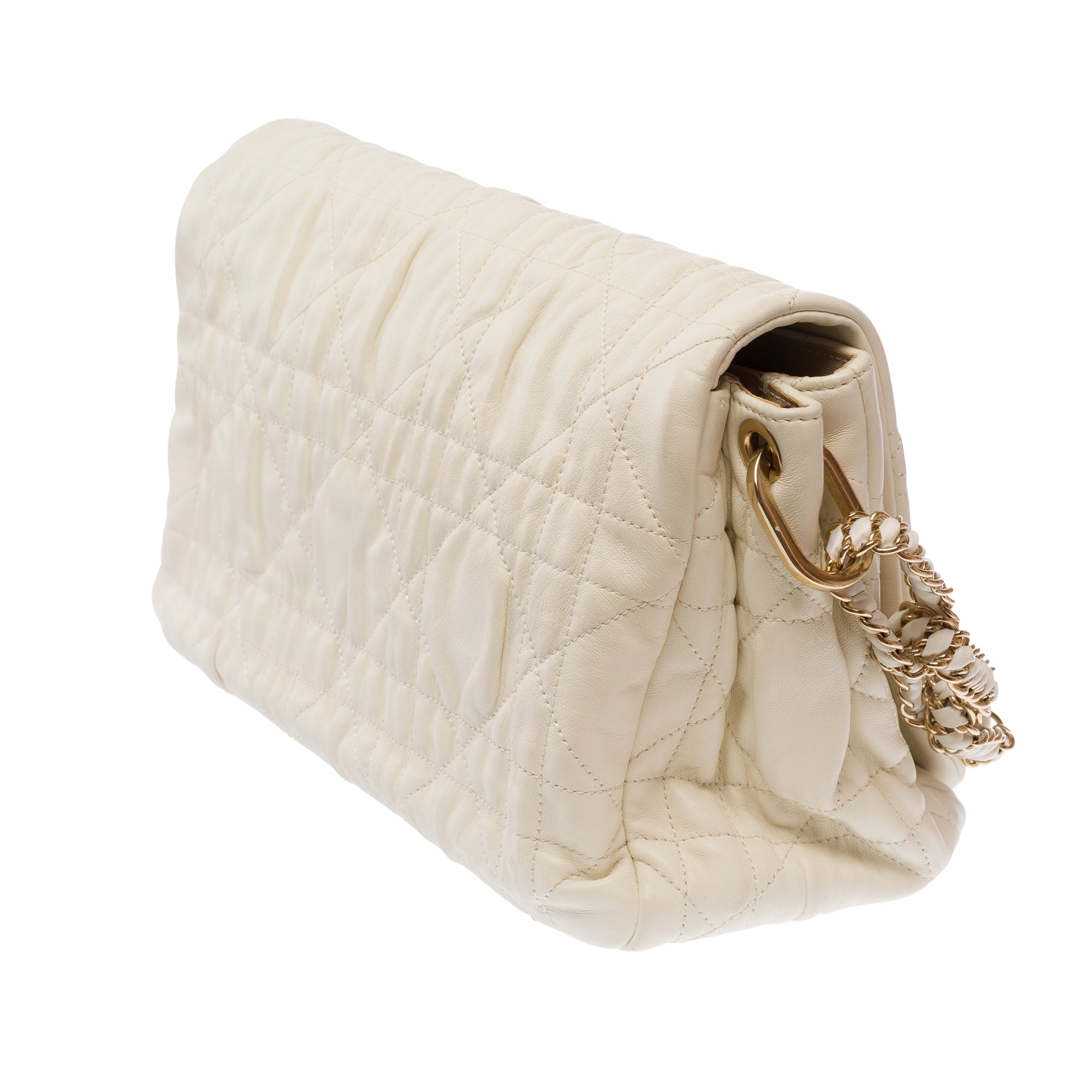 Sac DIOR Dior Caro en Cuir Blanc - 103695