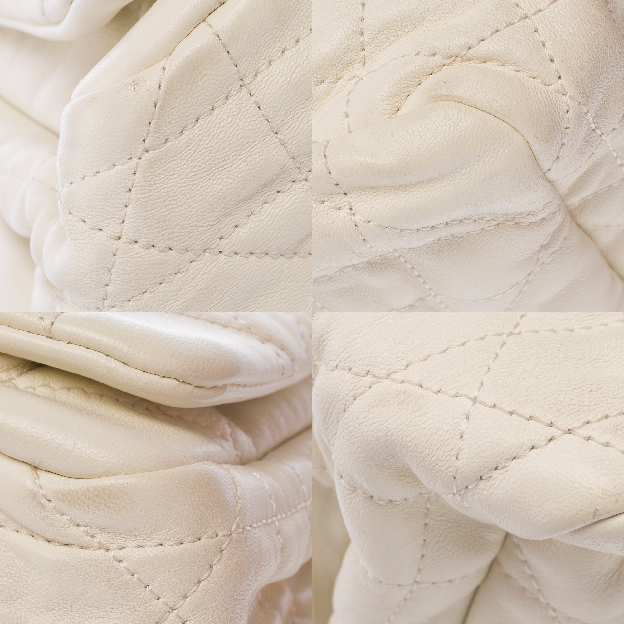 Sac DIOR Dior Caro en Cuir Blanc - 103695