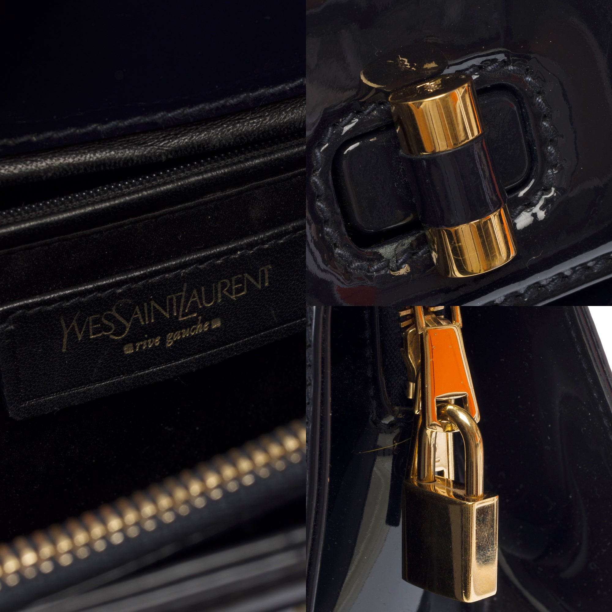 Sac YVES SAINT LAURENT en Cuir Bleu Marine - 103694