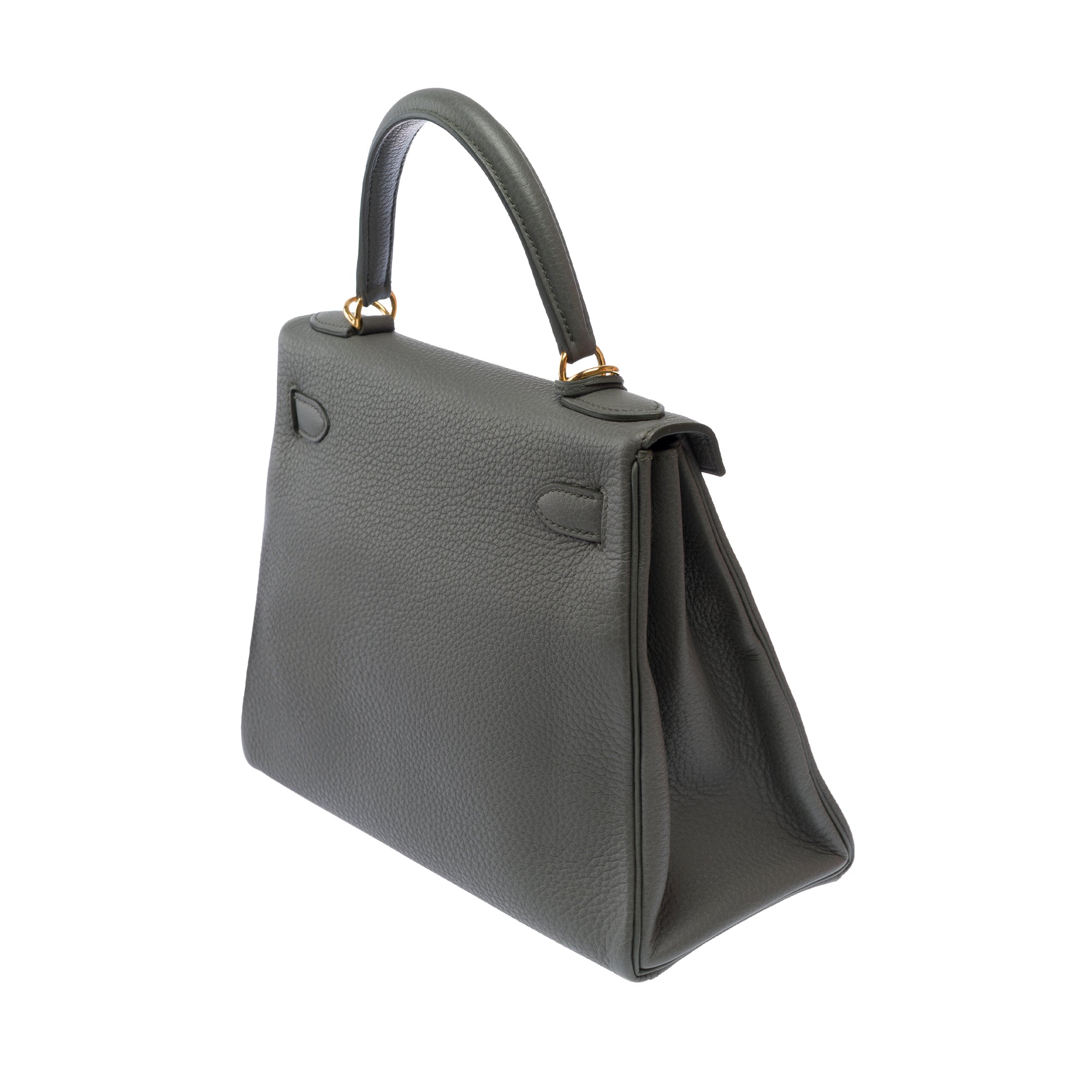 Sac HERMES Kelly 28 en Cuir Gris - 103696