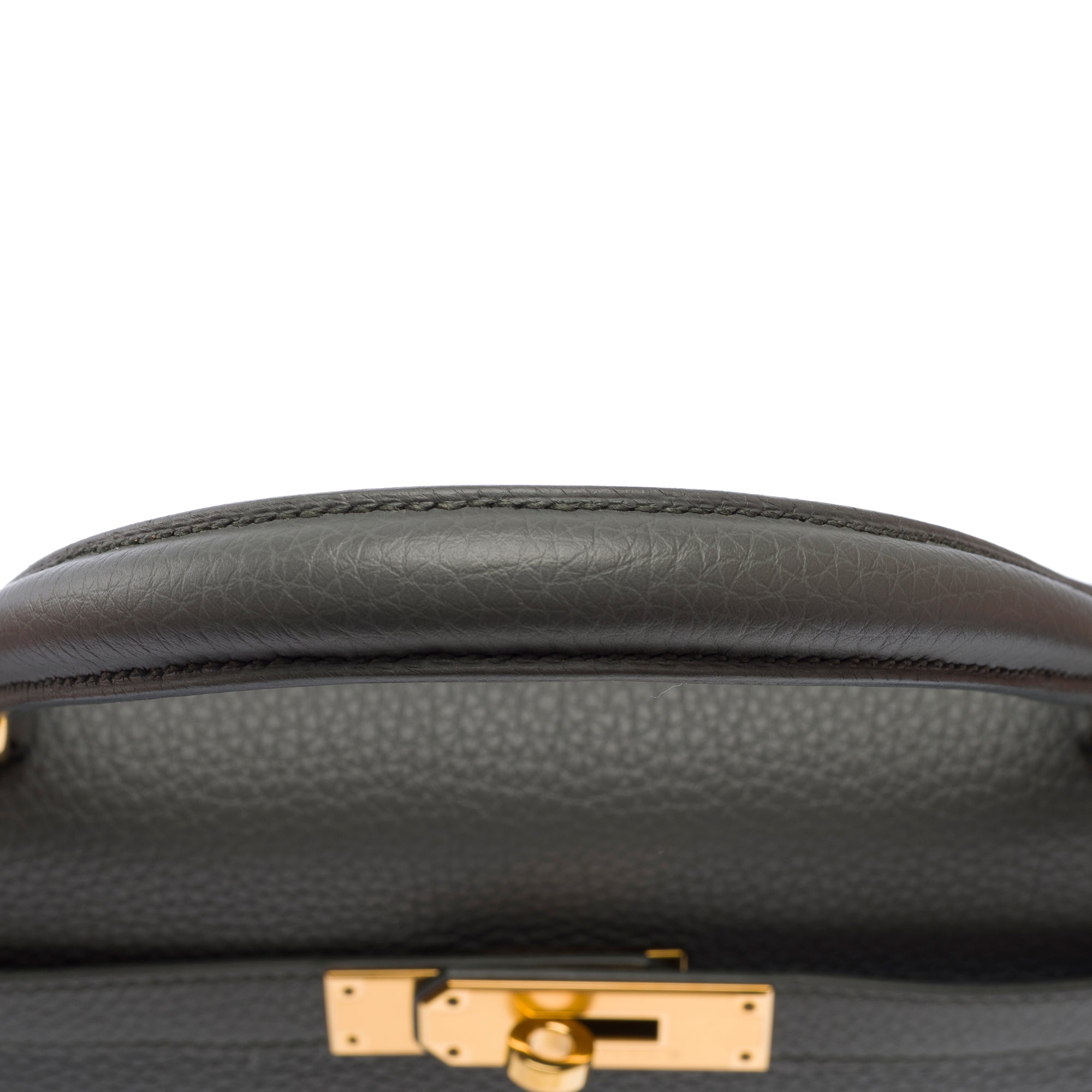 Sac HERMES Kelly 28 en Cuir Gris - 103696