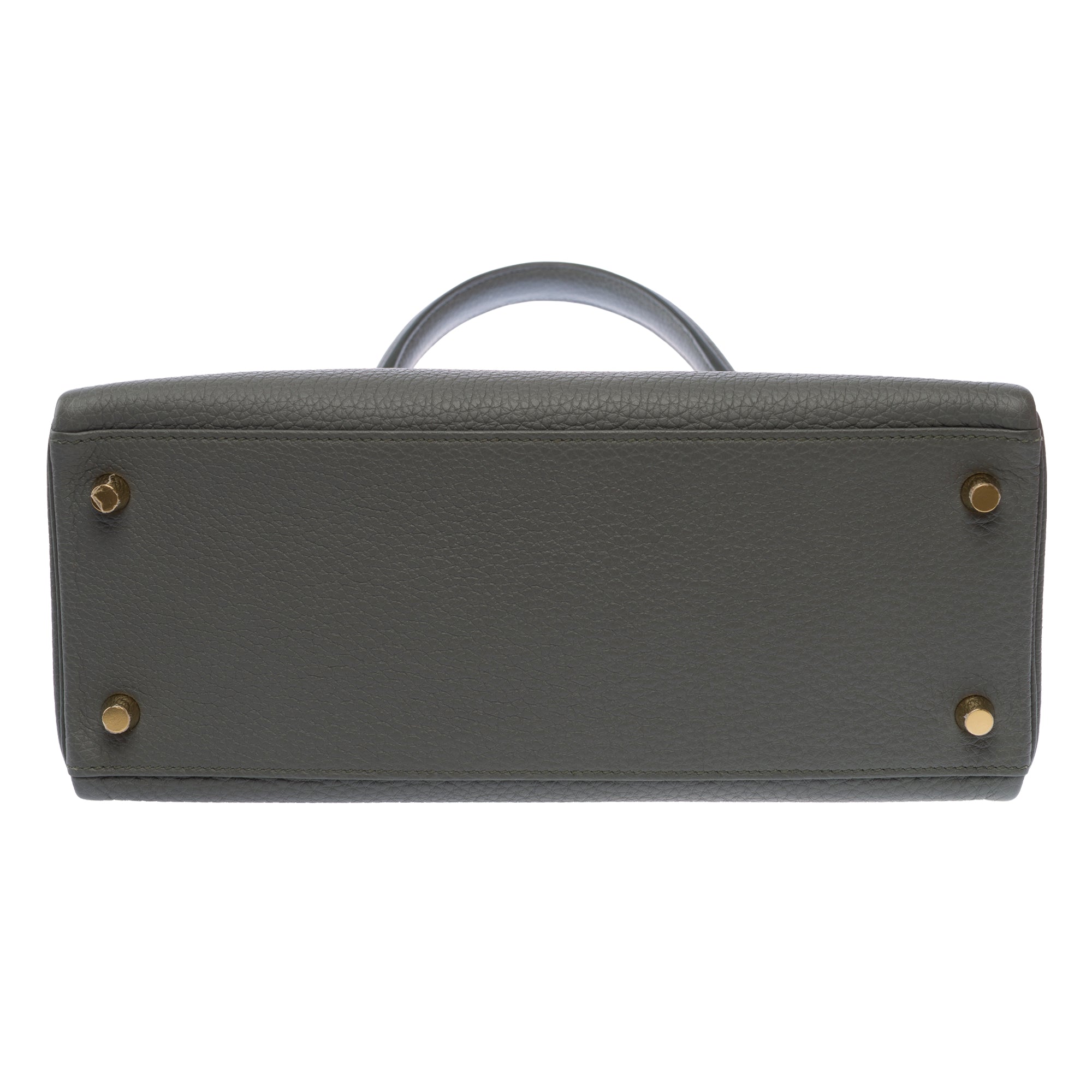 Sac HERMES Kelly 28 en Cuir Gris - 103696
