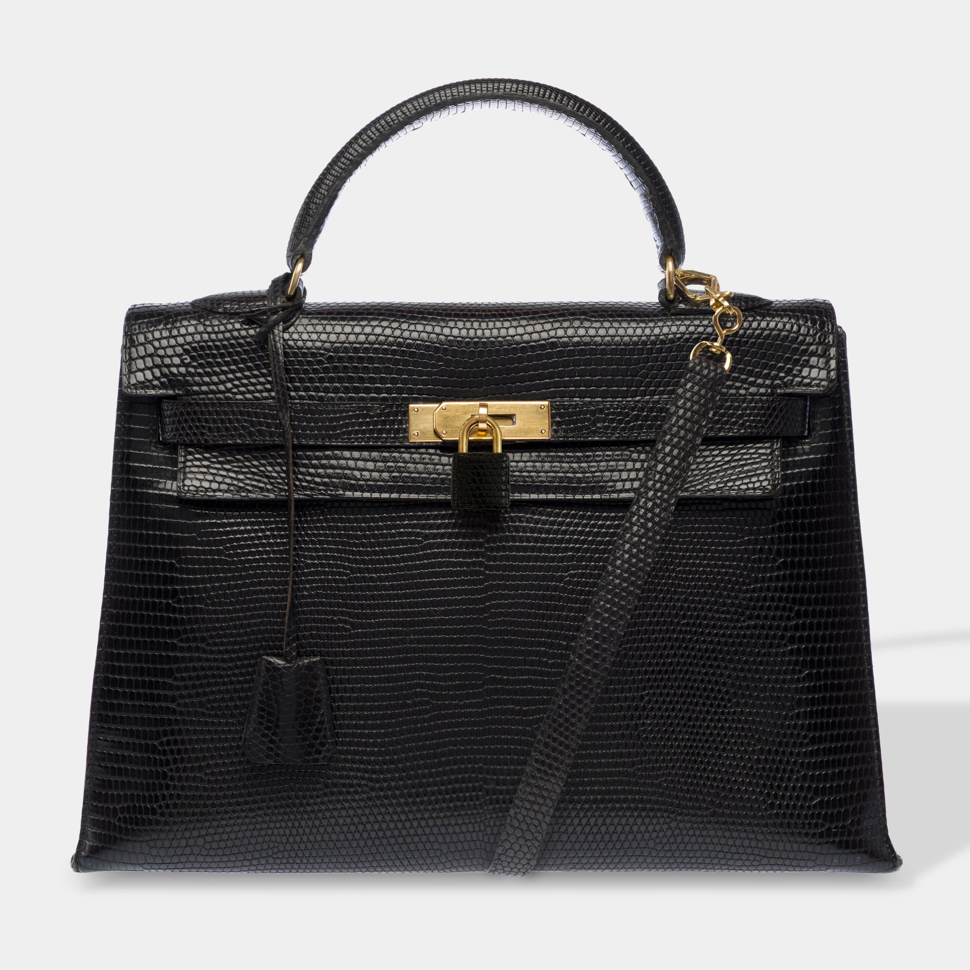 Sac HERMES Kelly 32 en Cuirs exotiques Noir - 103466