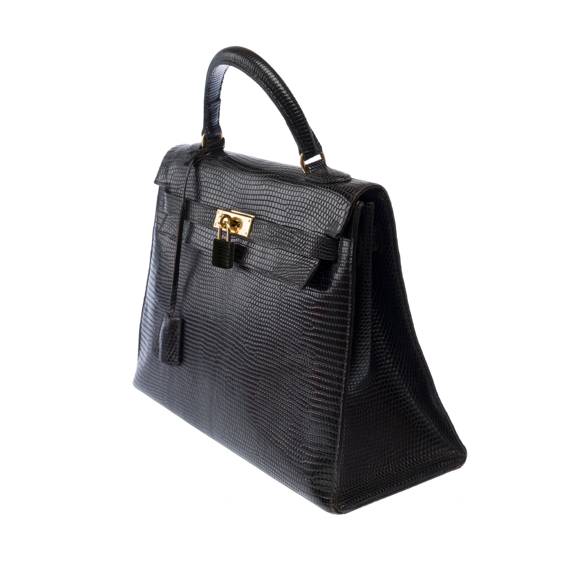 Sac HERMES Kelly 32 en Cuirs exotiques Noir - 103466