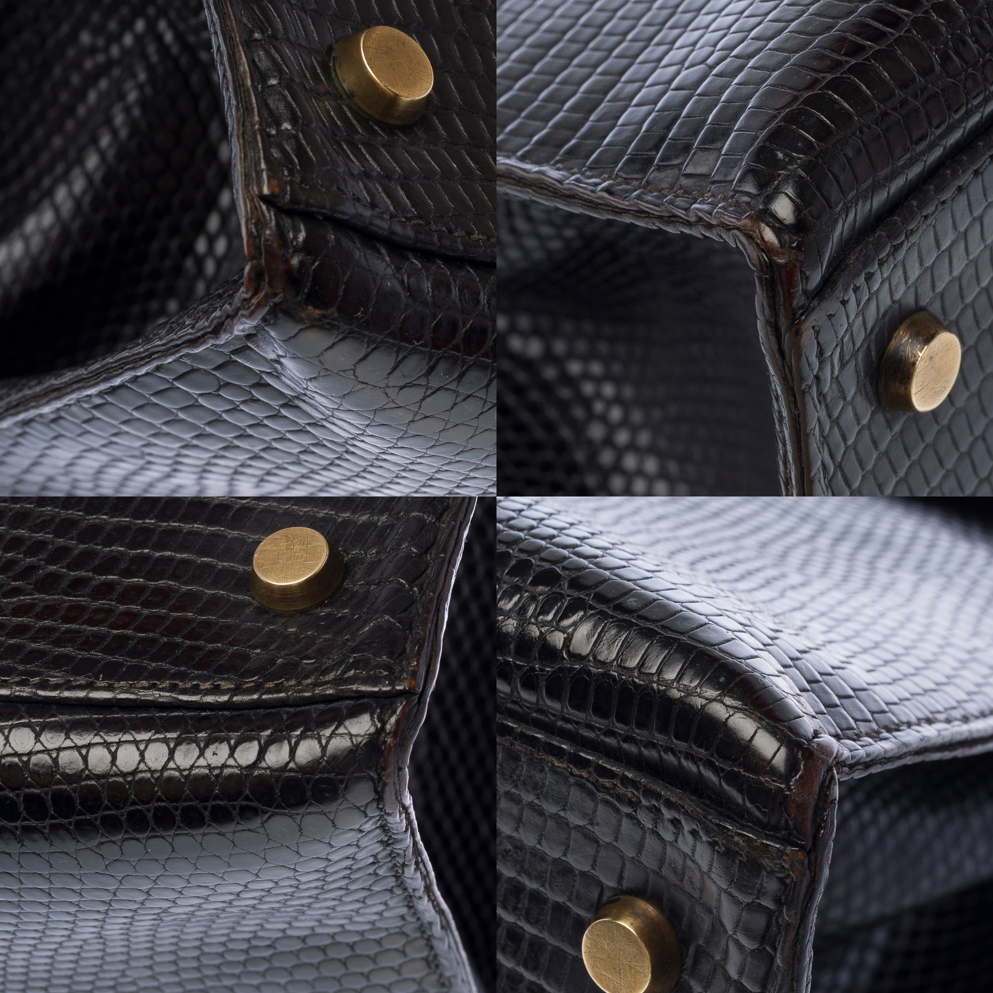 Sac HERMES Kelly 32 en Cuirs exotiques Noir - 103466