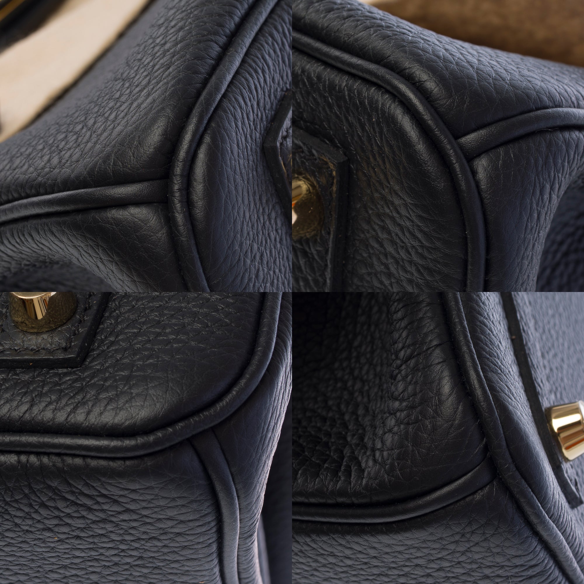 Sac HERMES Birkin 30 en Cuir Noir - 103715