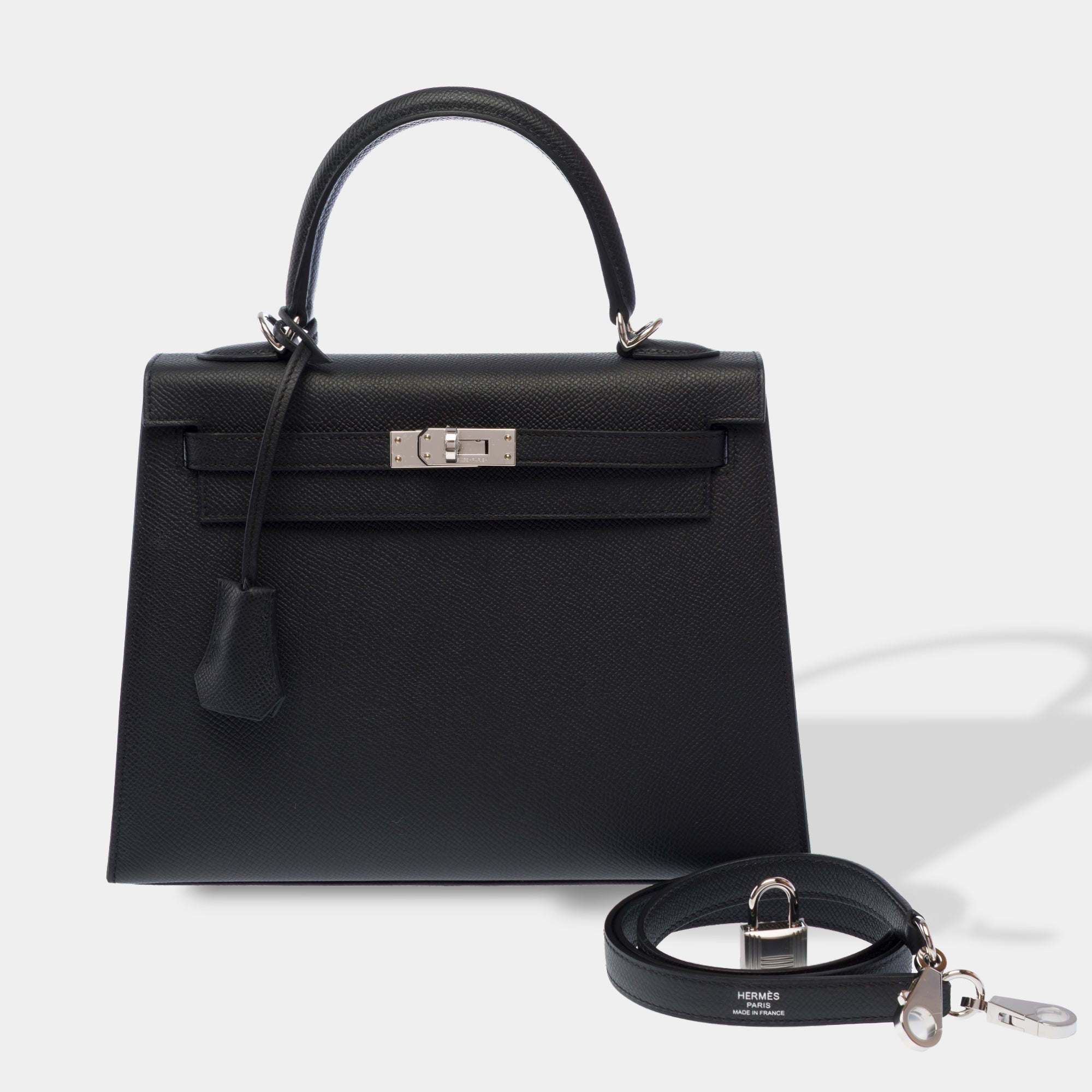 Sac HERMES Kelly 25 en Cuir Noir - 103706
