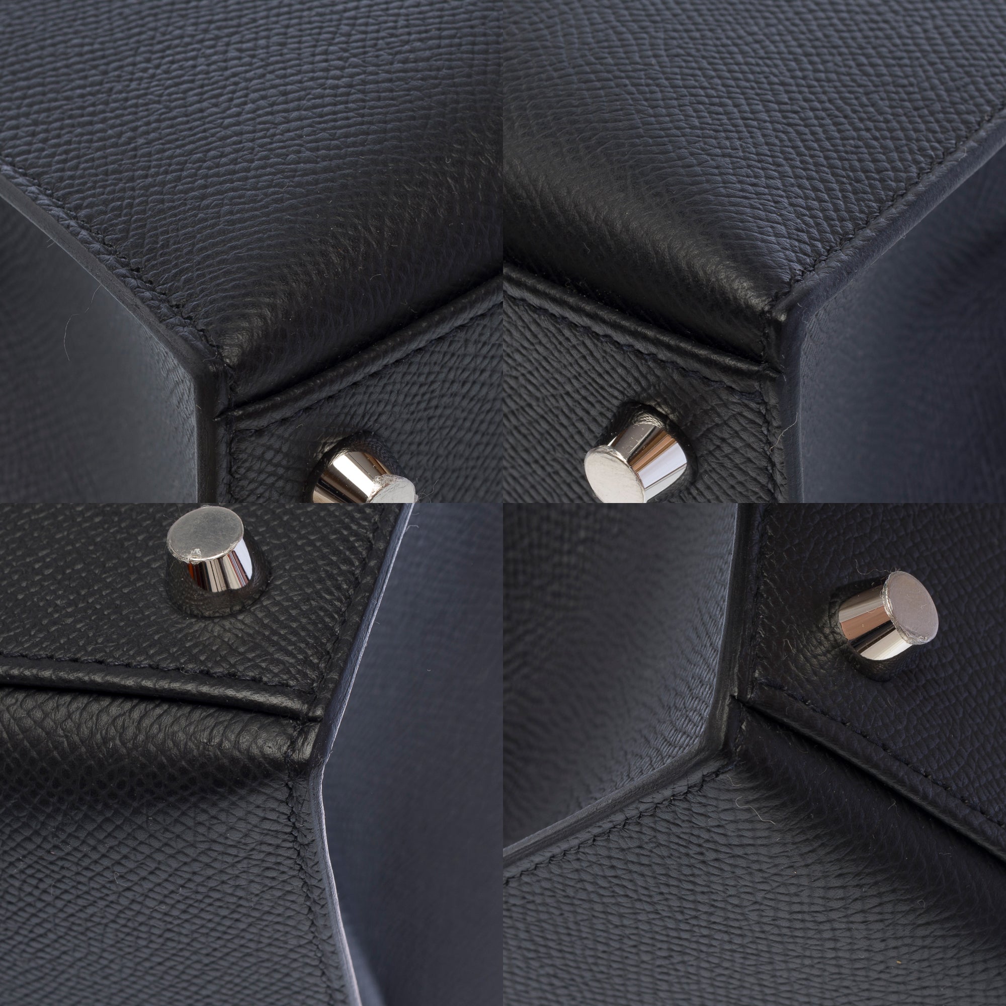 Sac HERMES Kelly 25 en Cuir Noir - 103706