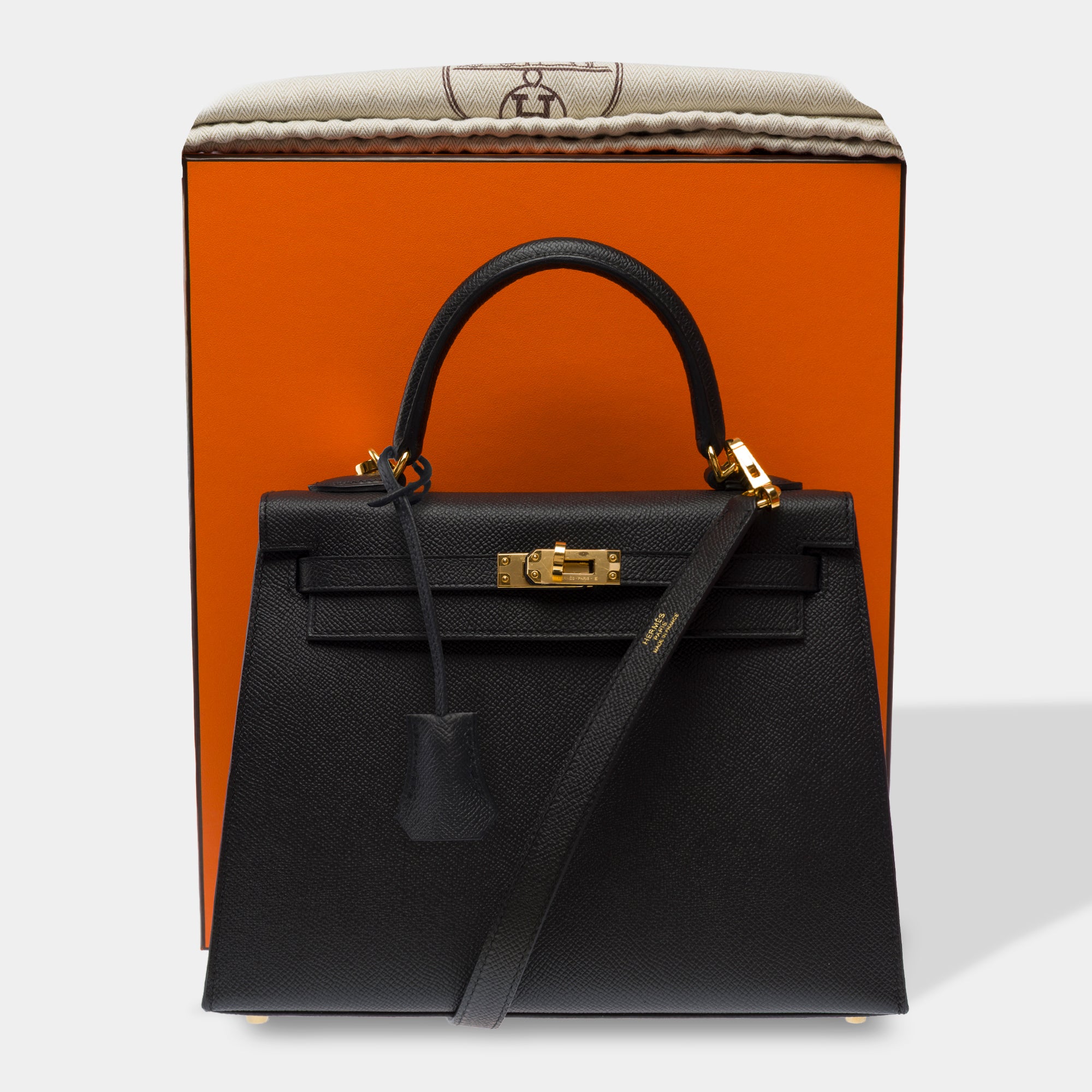 Sac HERMES Kelly 25 en Cuir Noir - 103580