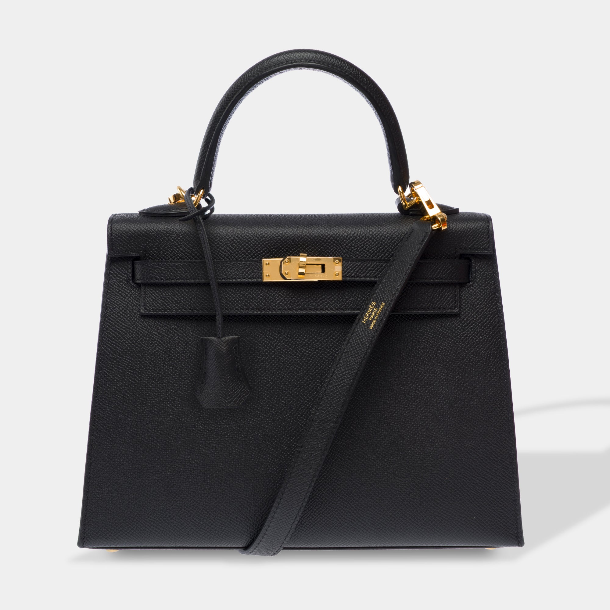 Sac HERMES Kelly 25 en Cuir Noir - 103580