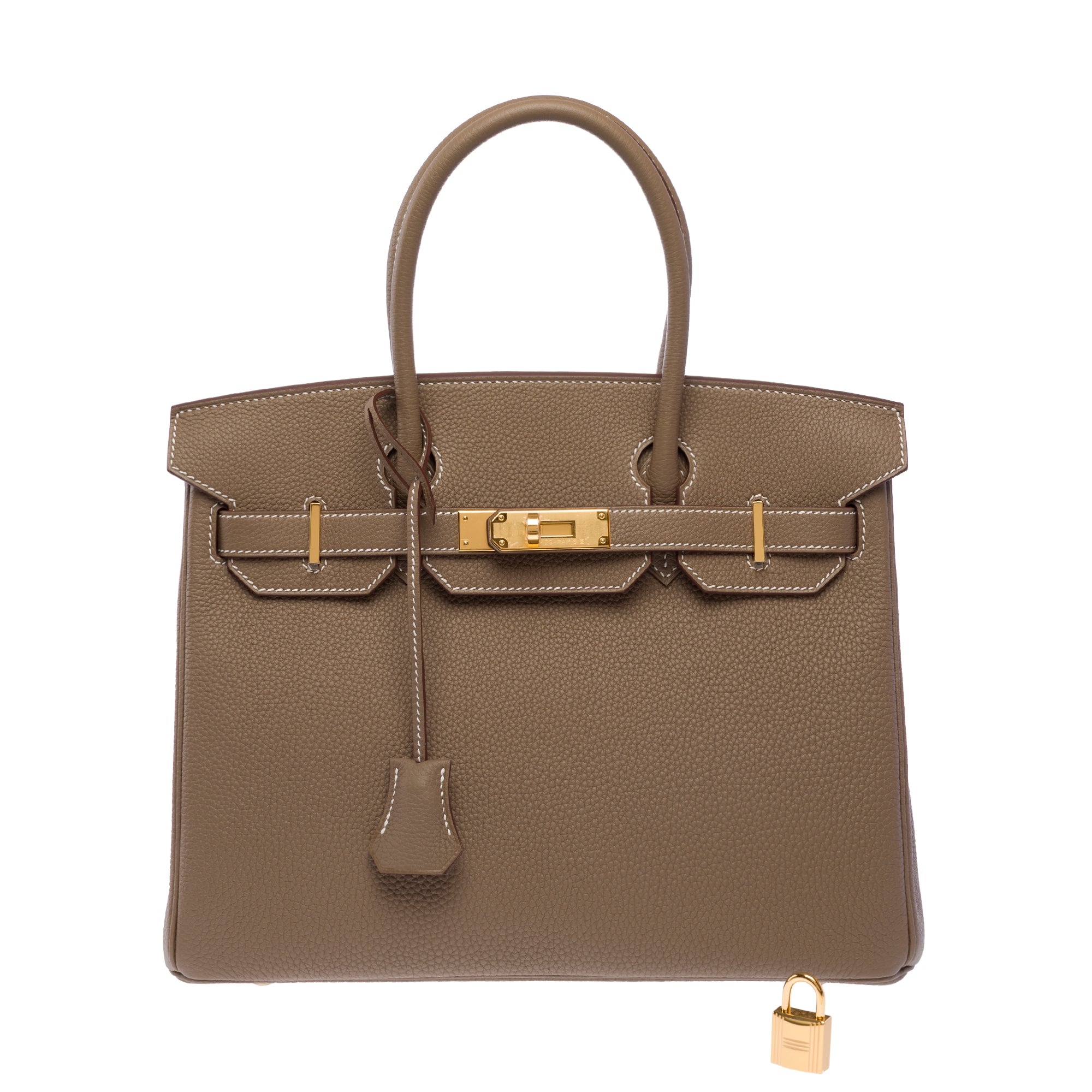 Sac HERMES Birkin 30 en Cuir Étoupe - 103716