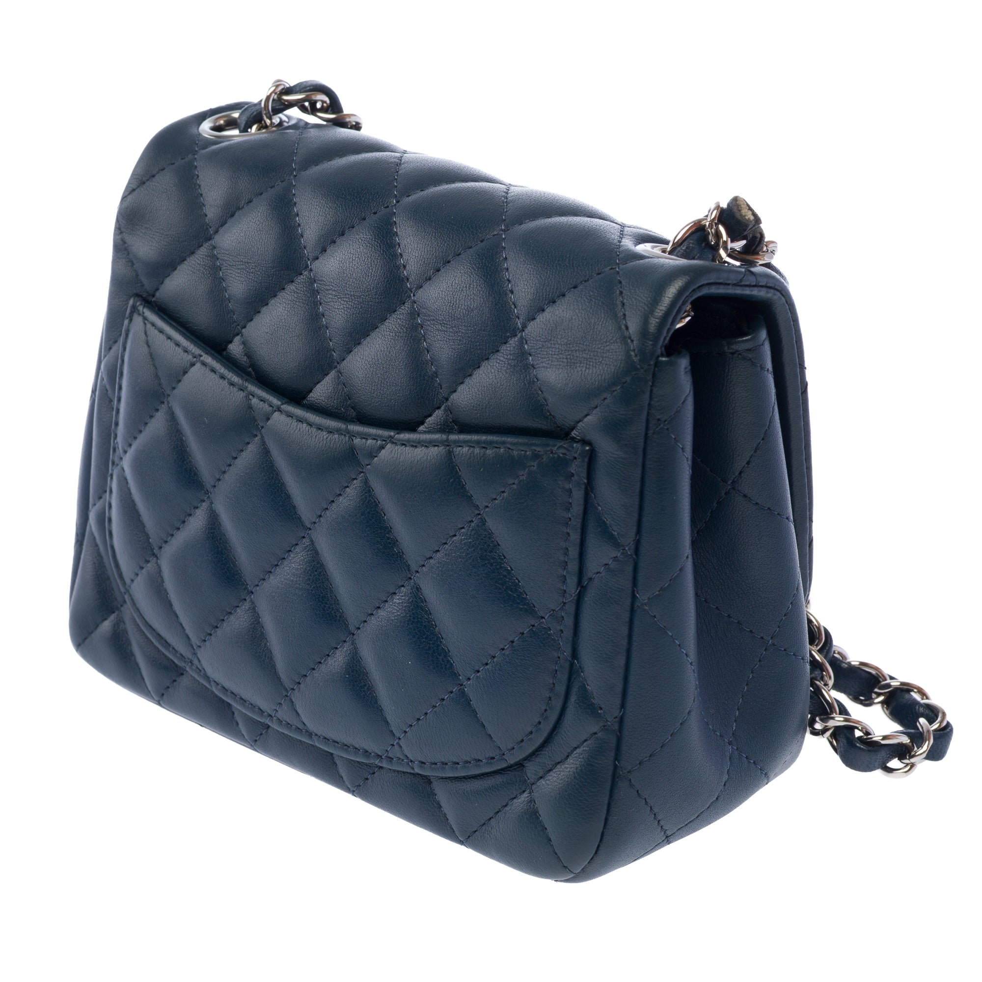 Sac CHANEL Timeless/Classique en Cuir Bleu Marine - 103730