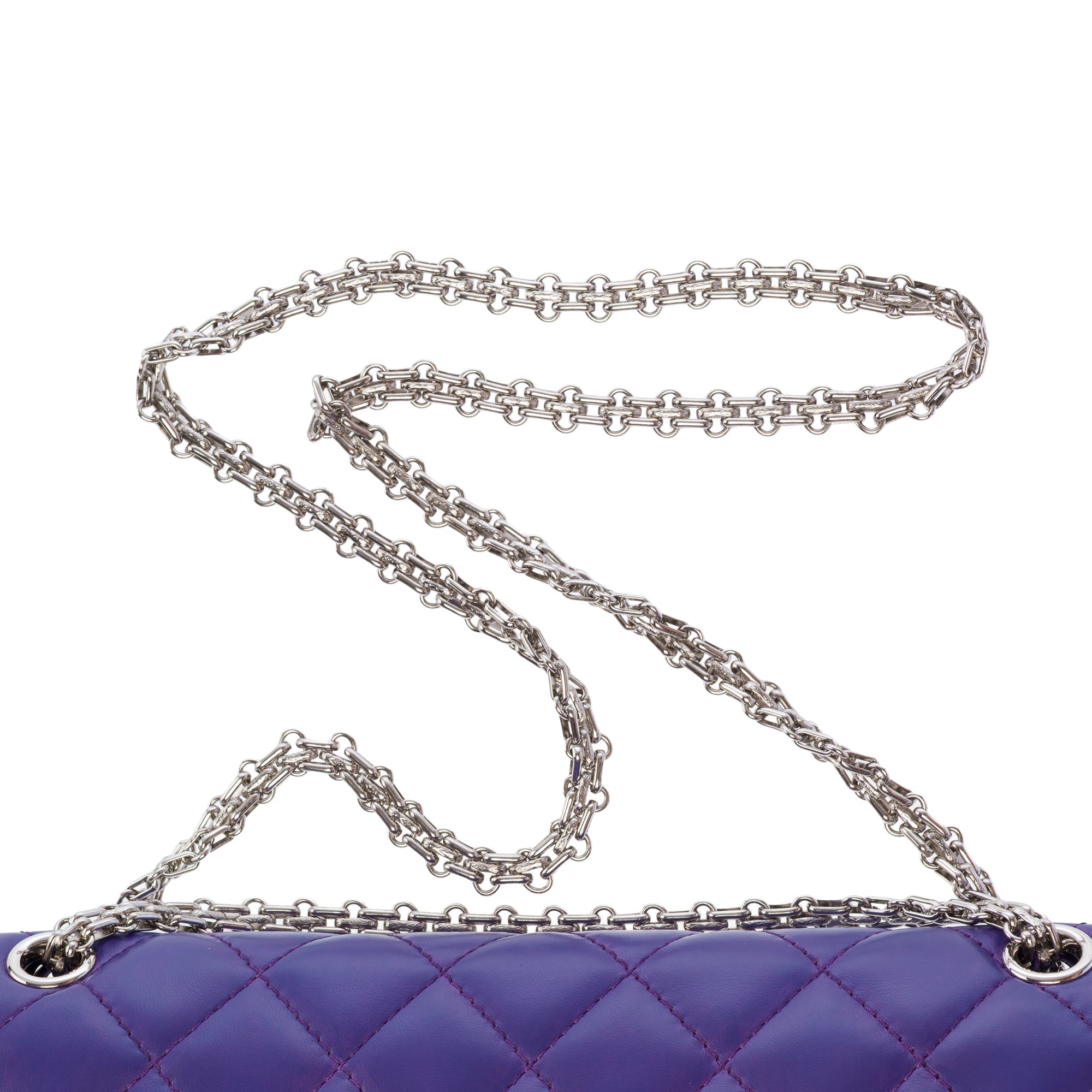 Sac CHANEL 2.55 en Cuir Violet - 103728