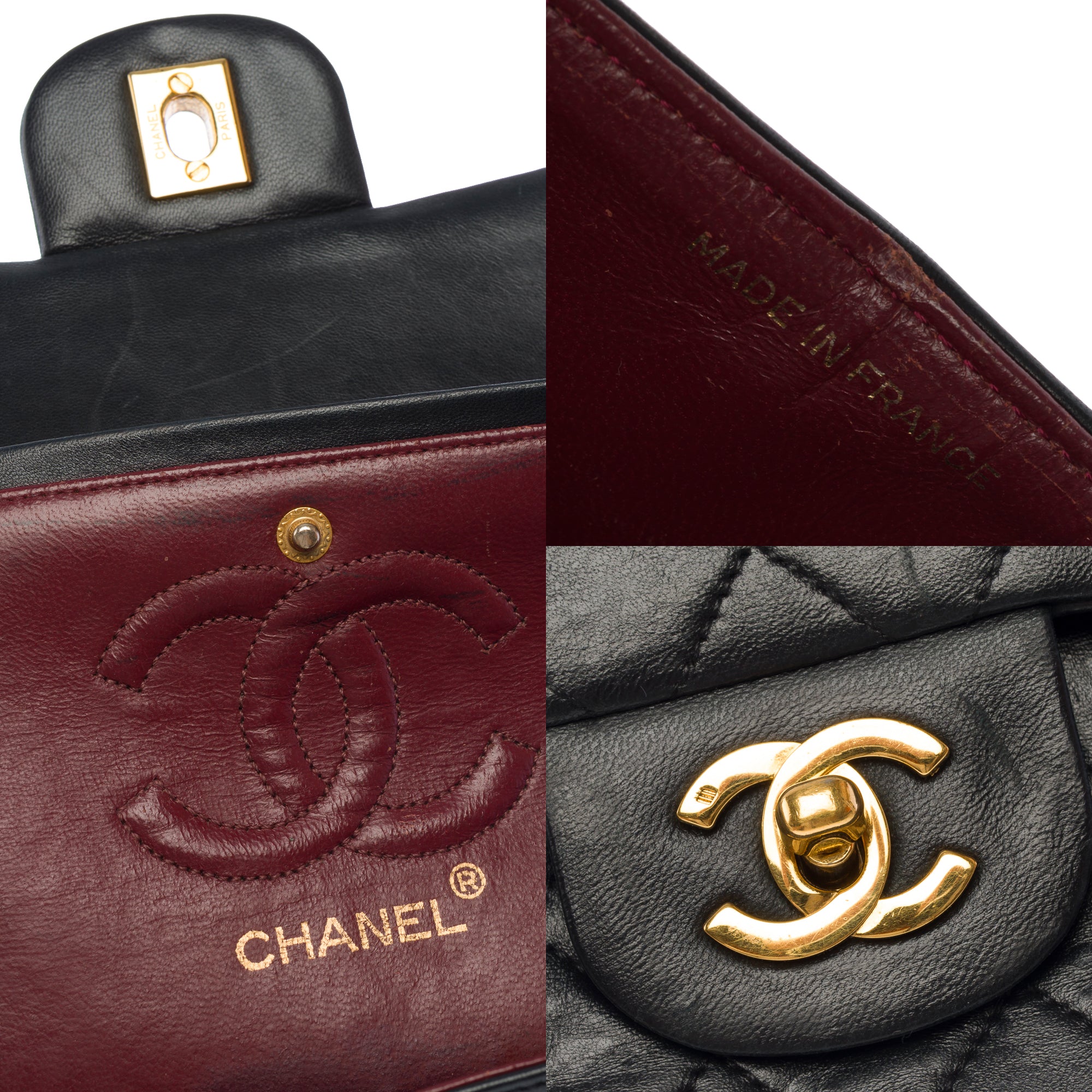 Sac CHANEL Timeless/Classique en Cuir Noir - 103725