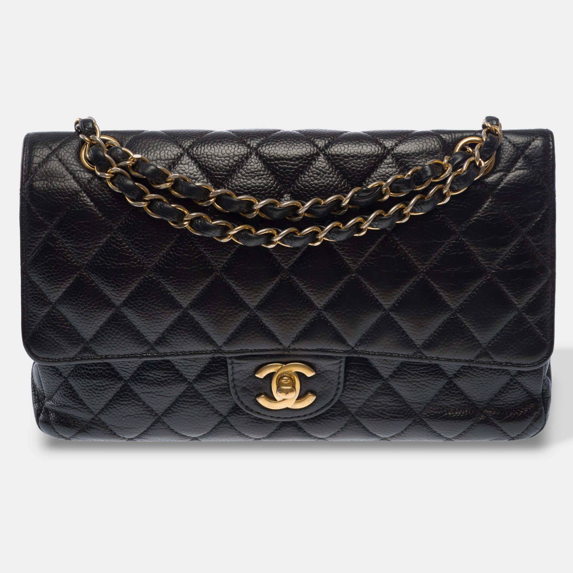 Sac CHANEL Timeless/Classique en Cuir Noir - 103724
