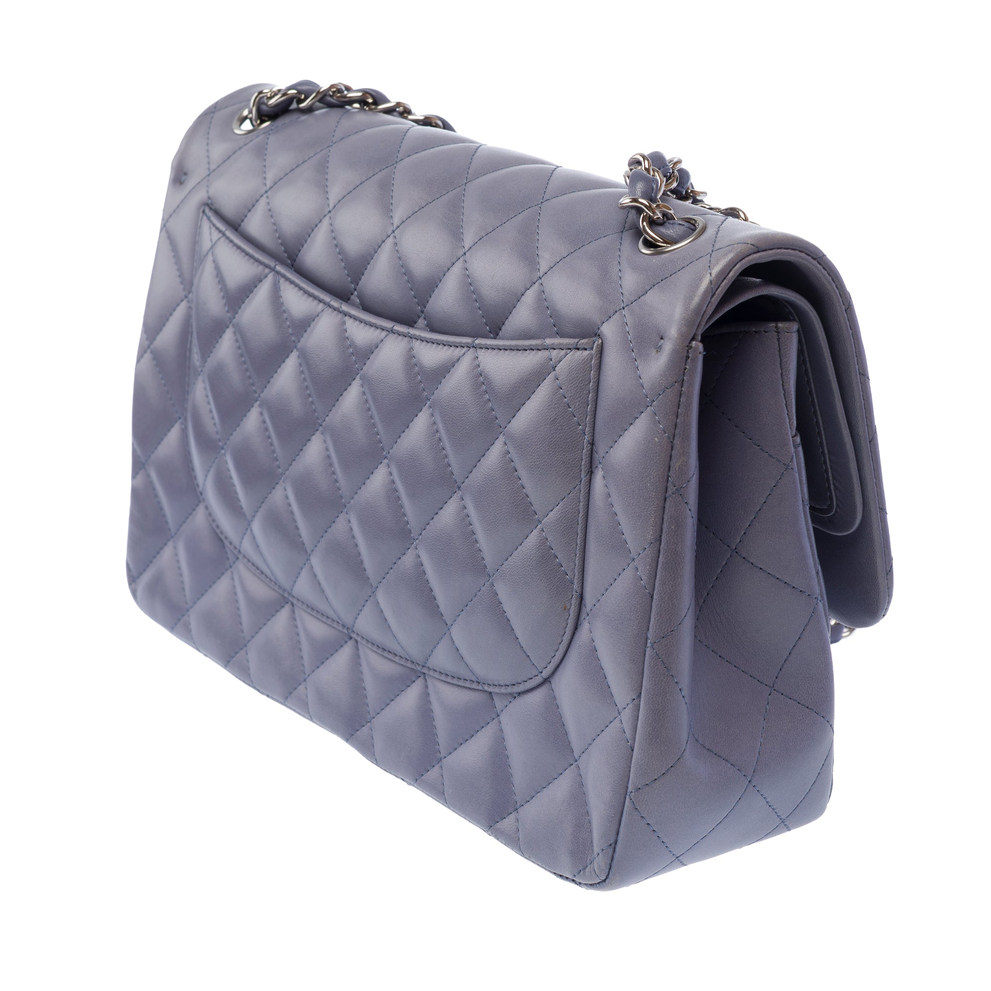 Sac CHANEL Timeless/Classique en Cuir Bleu - 103720