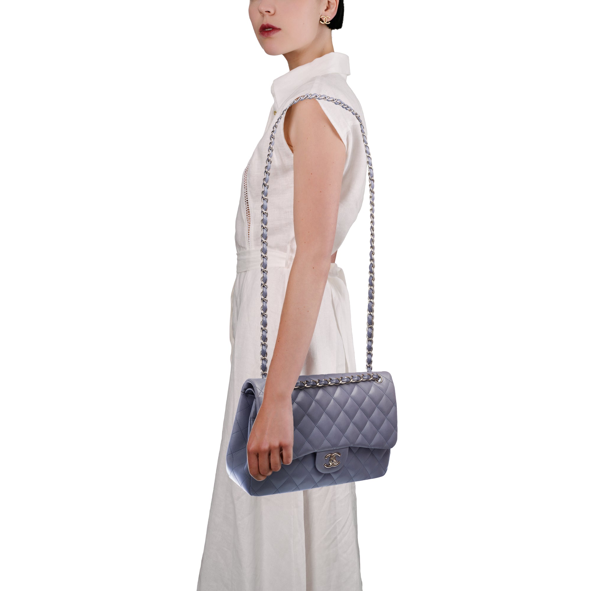 Sac CHANEL Timeless/Classique en Cuir Bleu - 103720