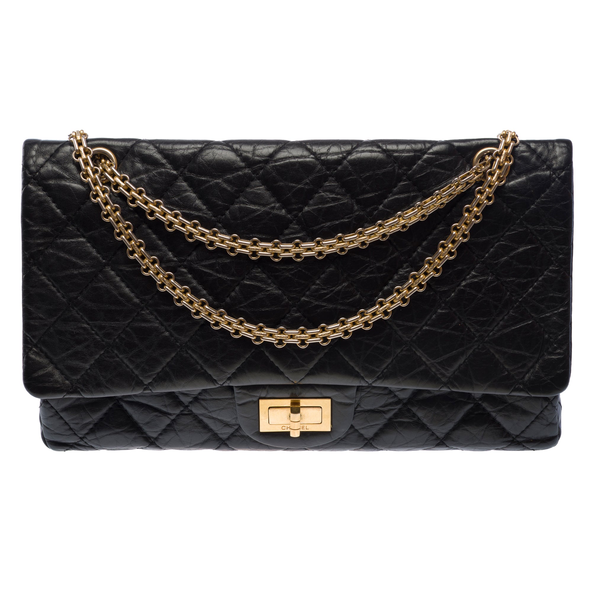 Sac CHANEL 2.55 en Cuir Noir - 103727