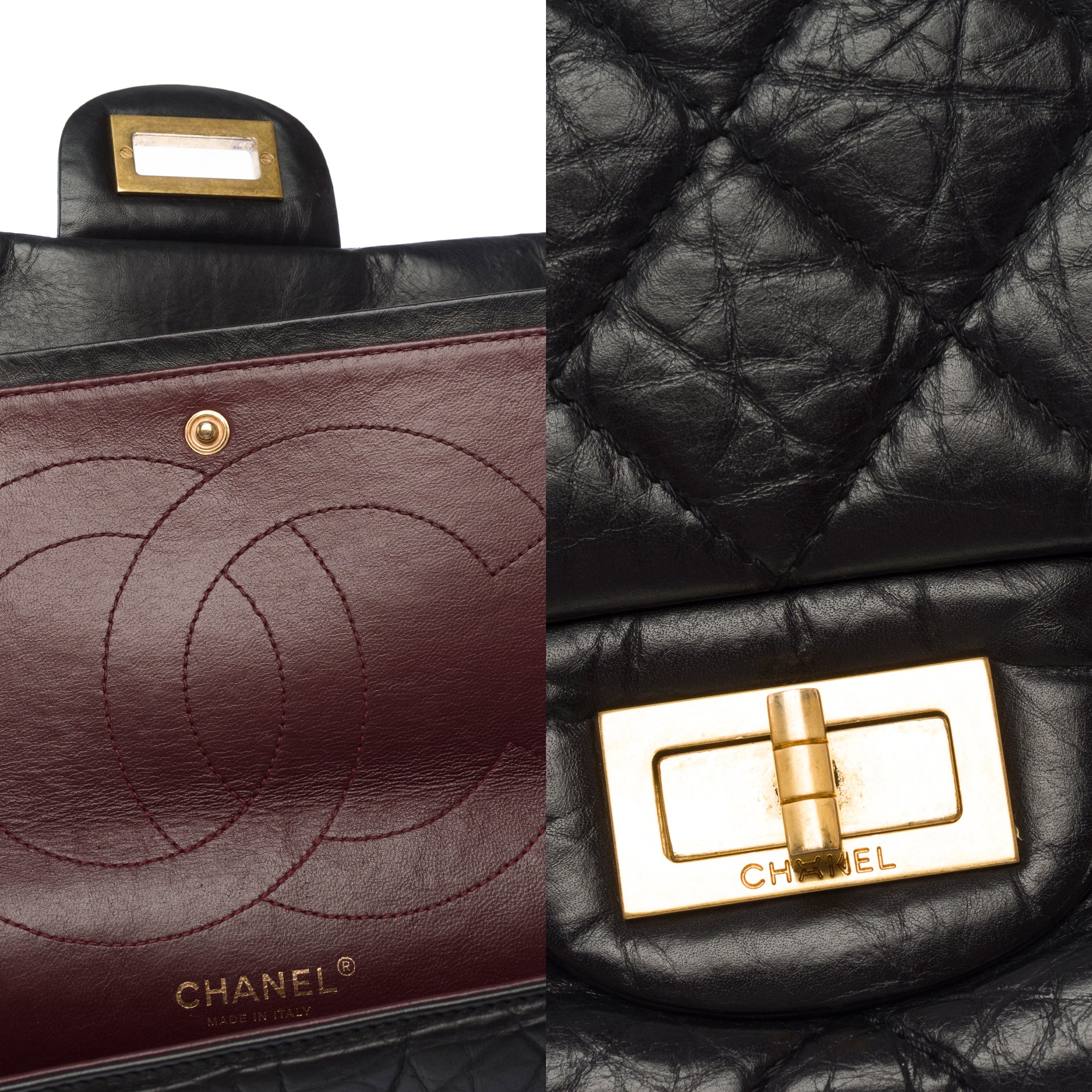 Sac CHANEL 2.55 en Cuir Noir - 103727
