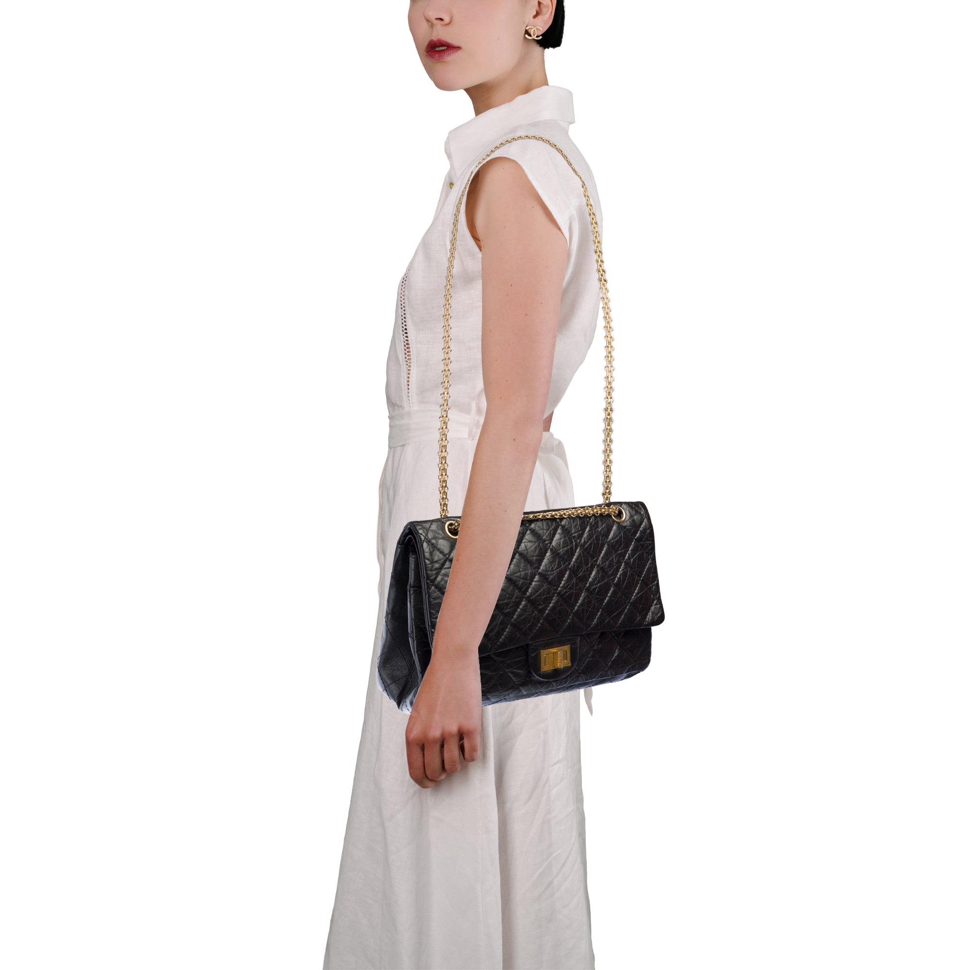 Sac CHANEL 2.55 en Cuir Noir - 103727