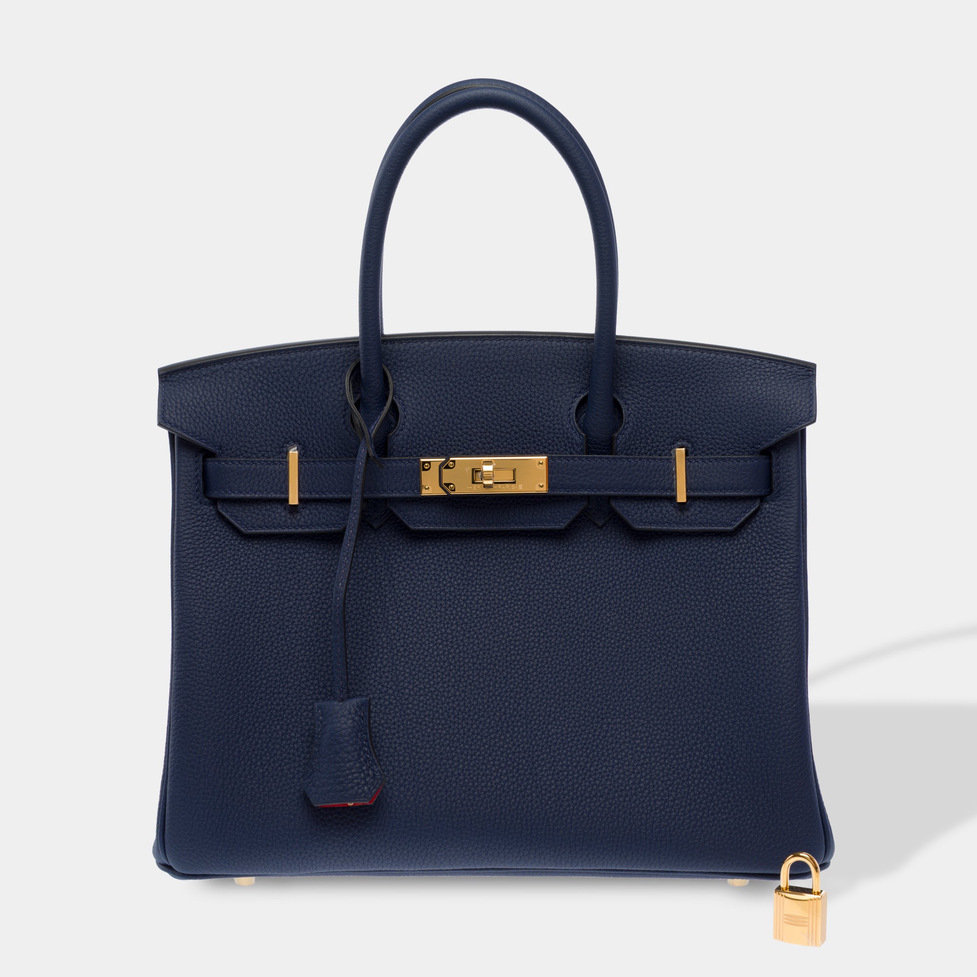 Sac HERMES Birkin 30 en Cuir Bleu - 103732