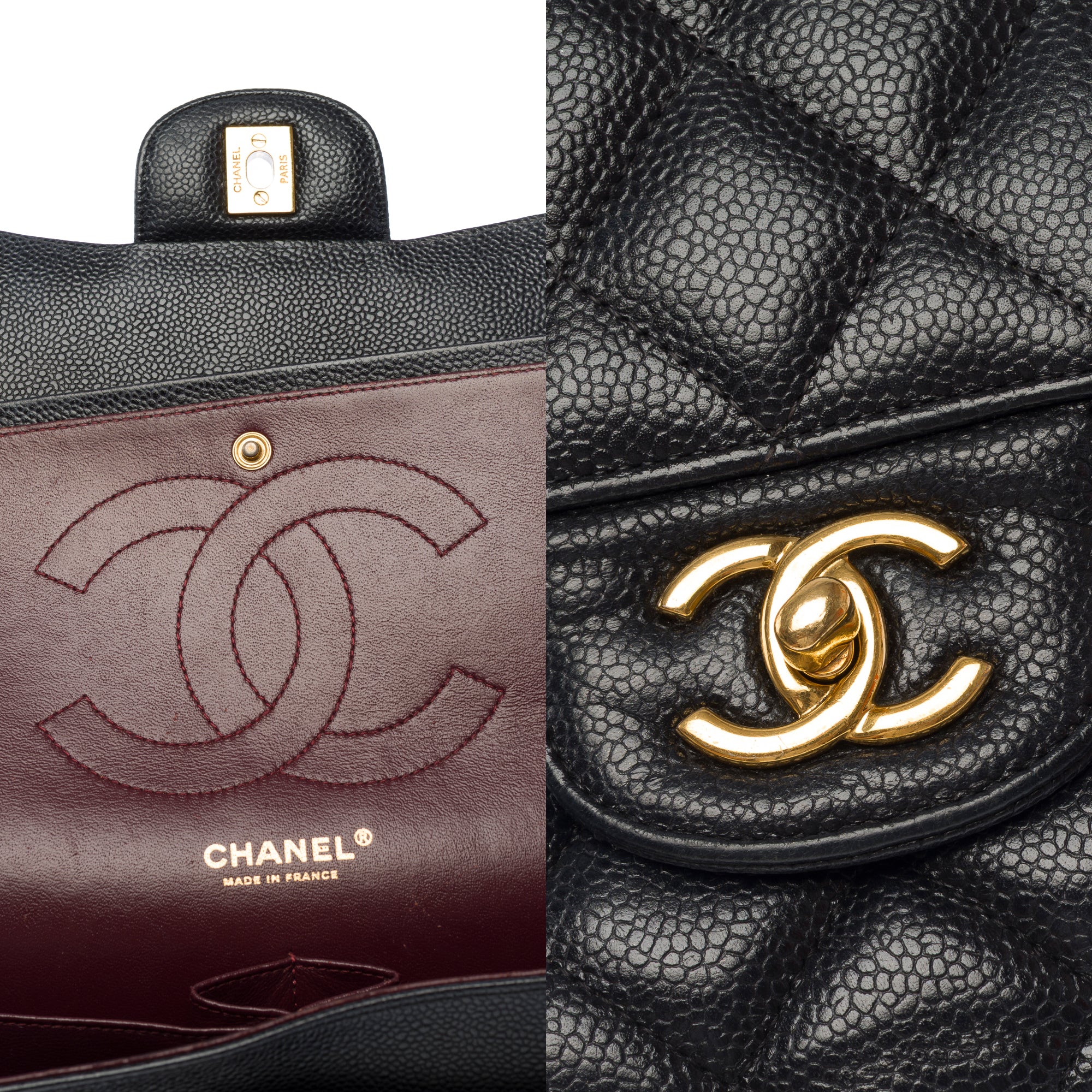 Sac CHANEL Timeless/Classique en Cuir Noir - 103741