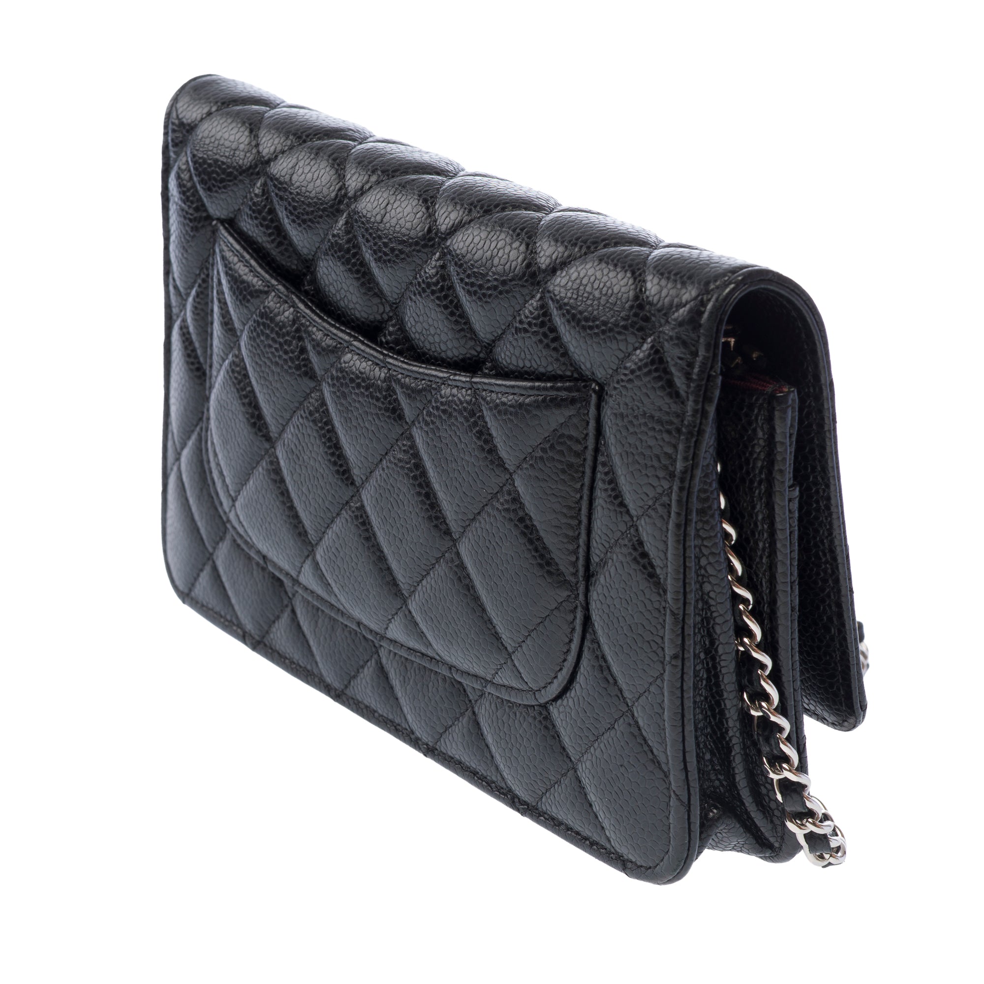 Sac CHANEL Wallet on Chain en Cuir Noir - 103733