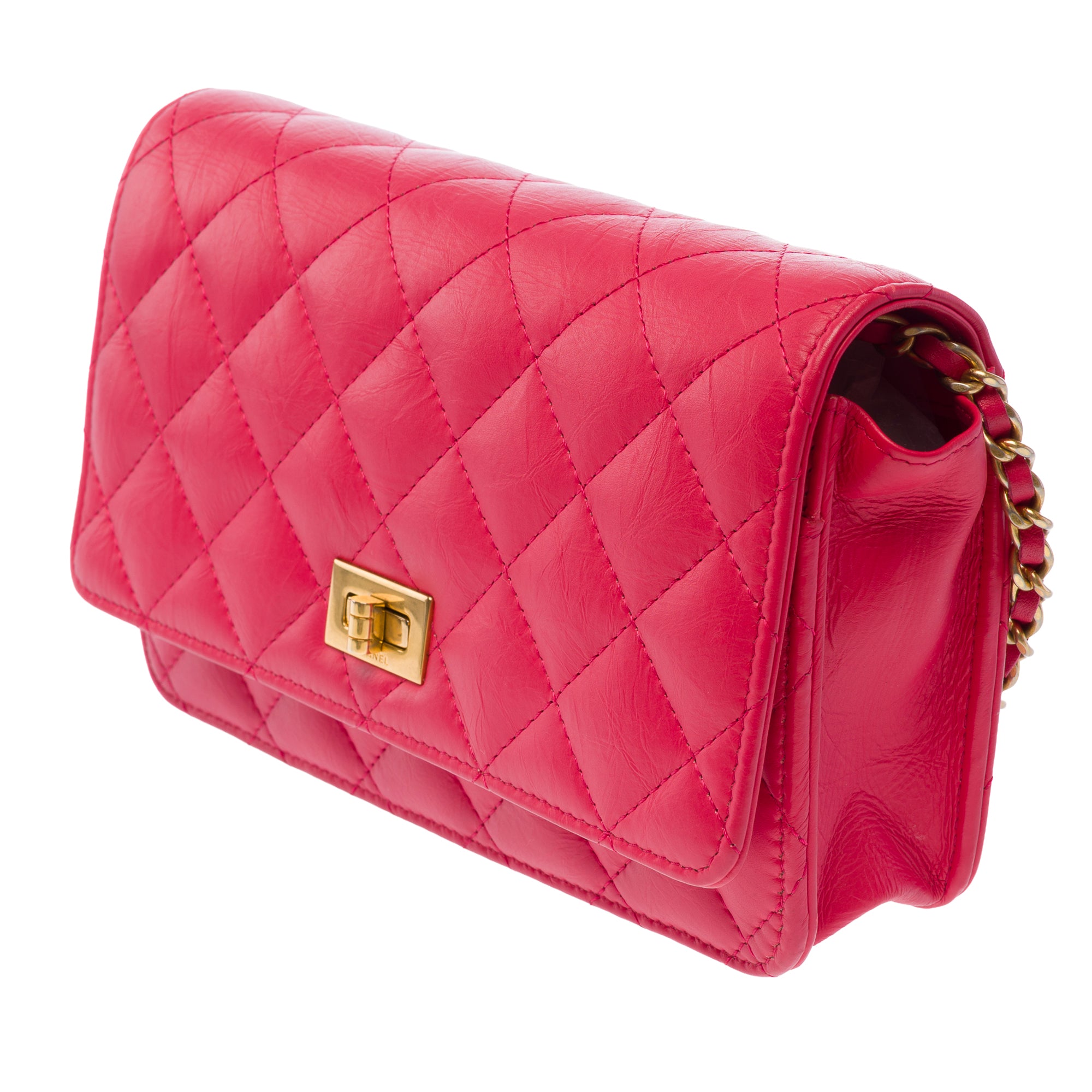 Sac CHANEL Wallet on Chain en Cuir Rose - 103723