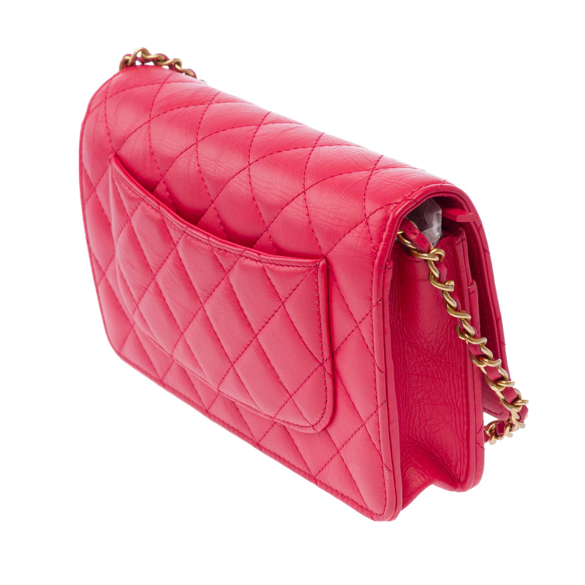 Sac CHANEL Wallet on Chain en Cuir Rose - 103723