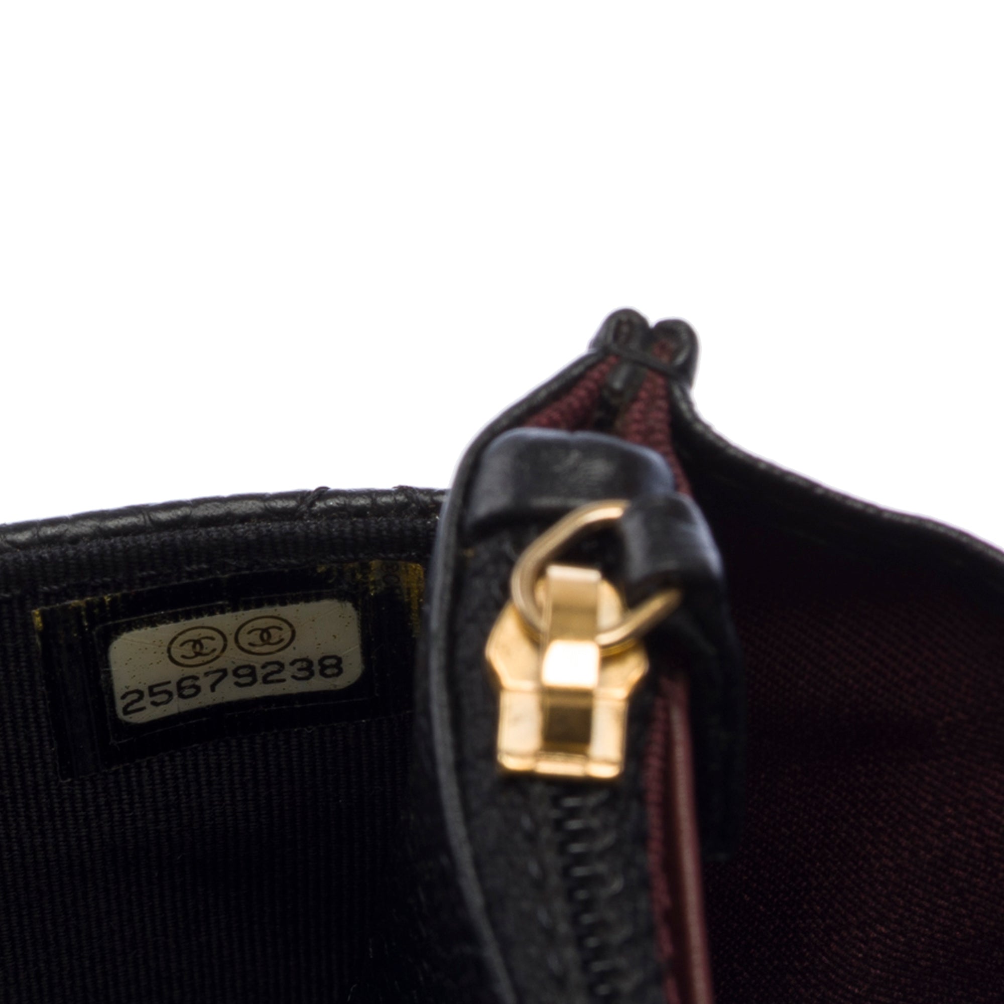 Sac CHANEL Wallet on Chain en Cuir Noir - 103721
